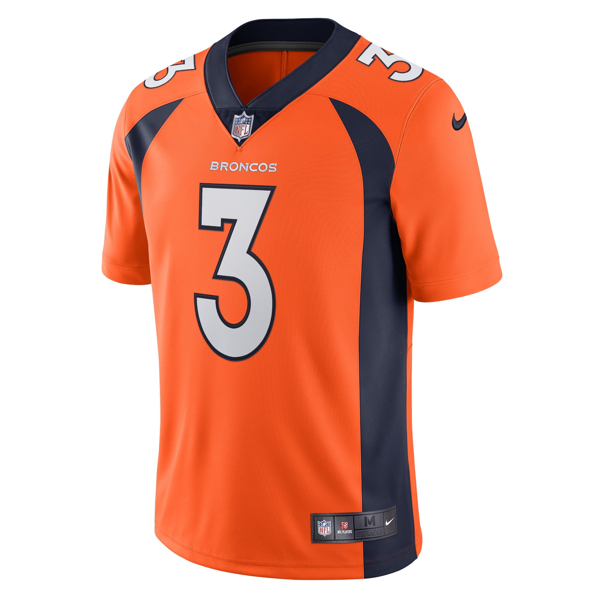 Men's Nike Russell Wilson Orange Denver Broncos Team Vapor Limited Jersey