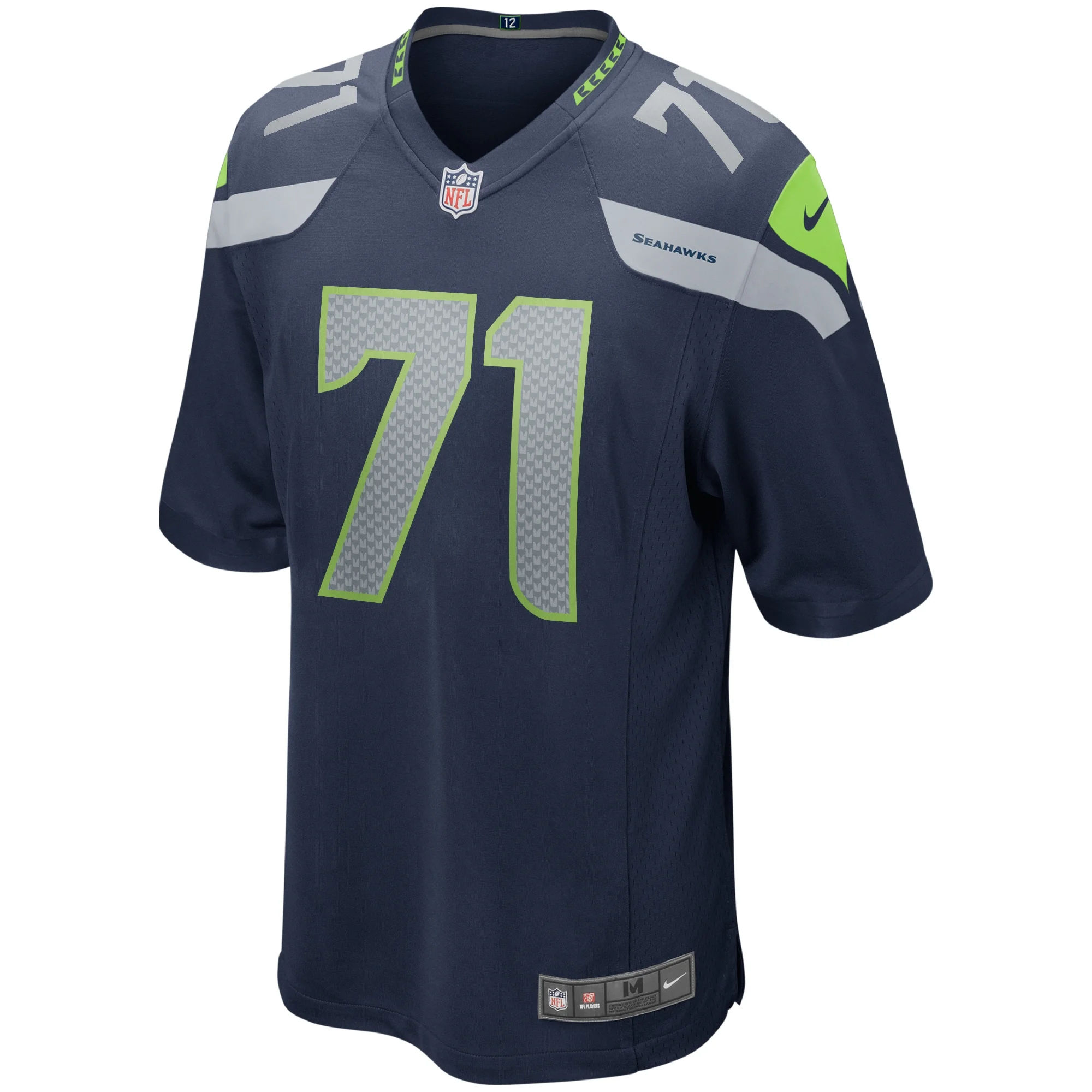 Men's Nike Walter Jones College Navy Seattle Seahawks Game Retired Player Jersey