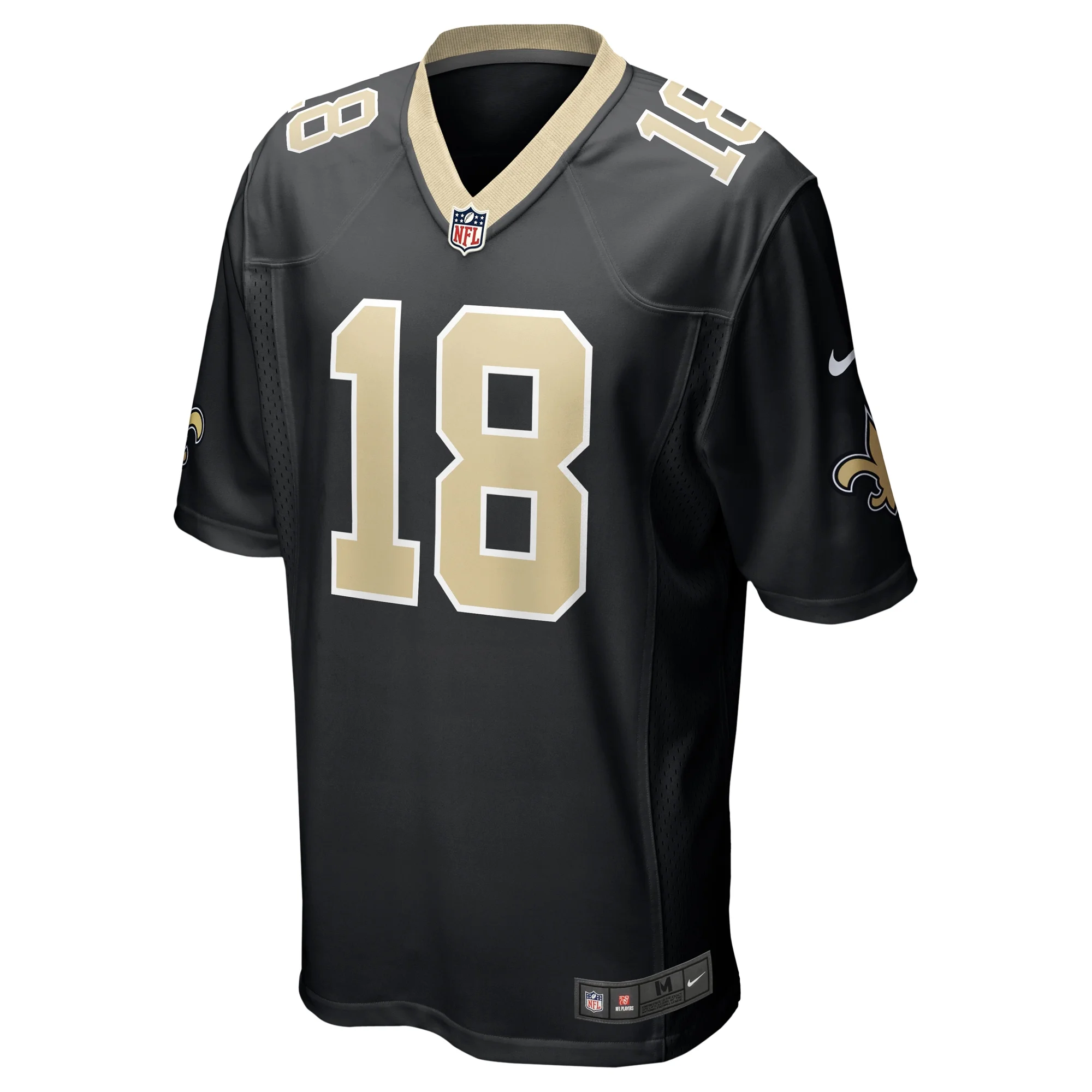 Men's Nike Keith Kirkwood Black New Orleans Saints Team Game Jersey