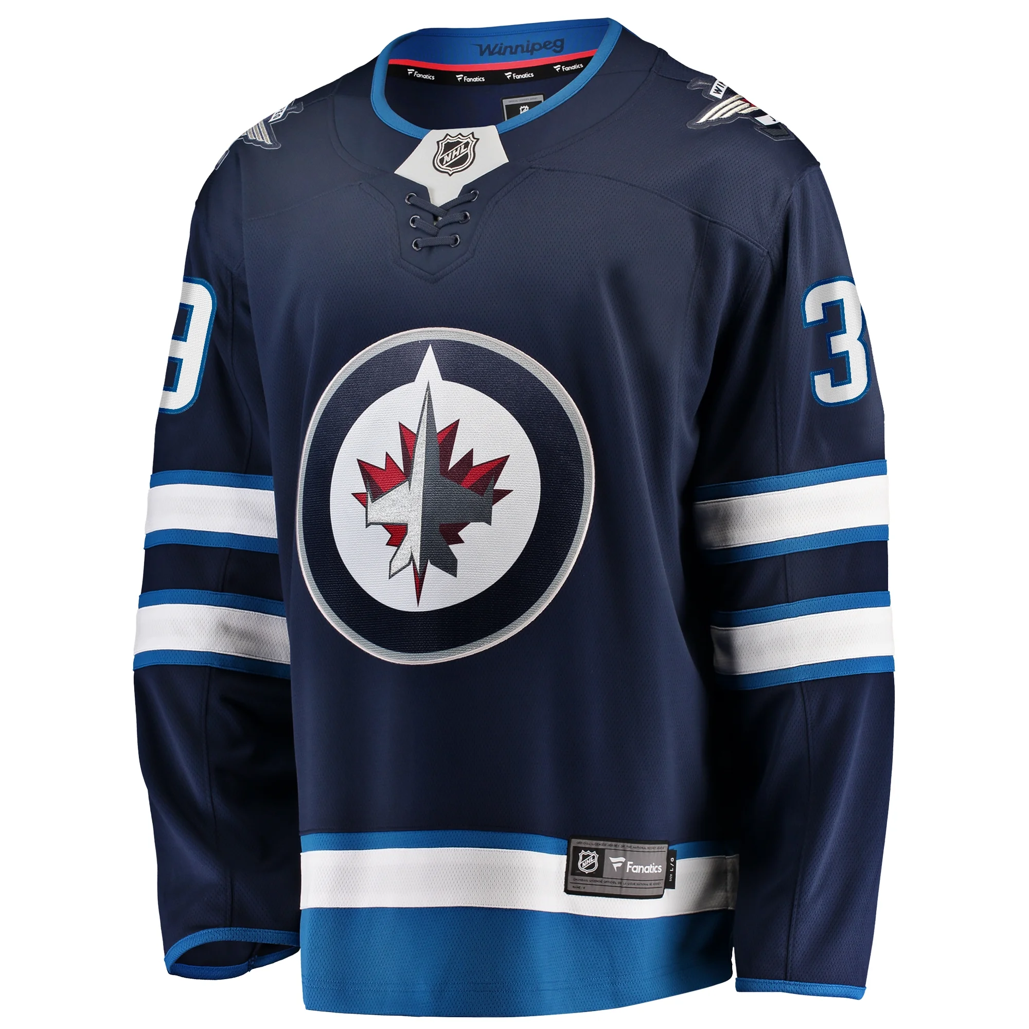 Men's Fanatics Laurent Brossoit Navy Winnipeg Jets Home Premier Breakaway Player Jersey