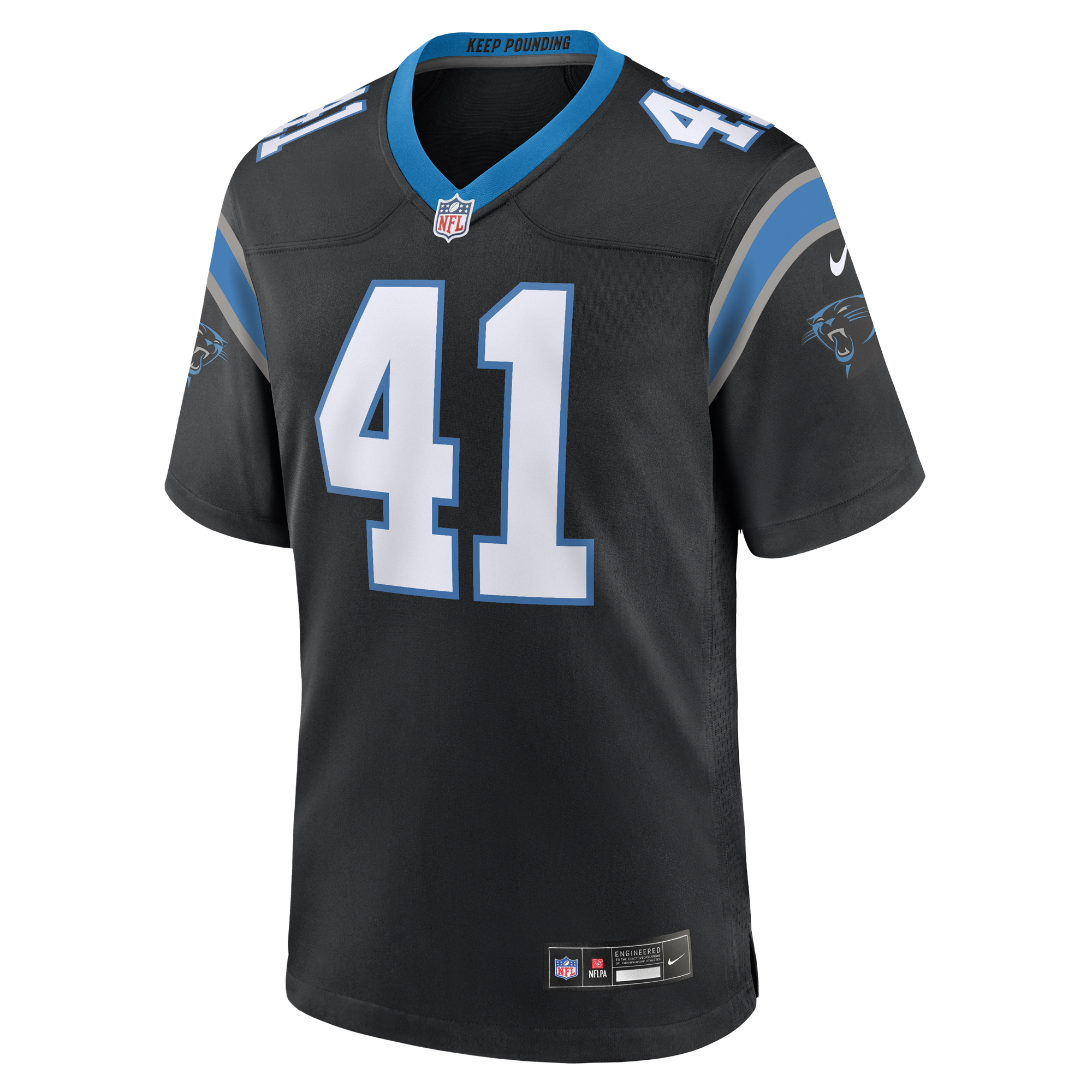 Men's Nike Spencer Brown Black Carolina Panthers Team Game Jersey