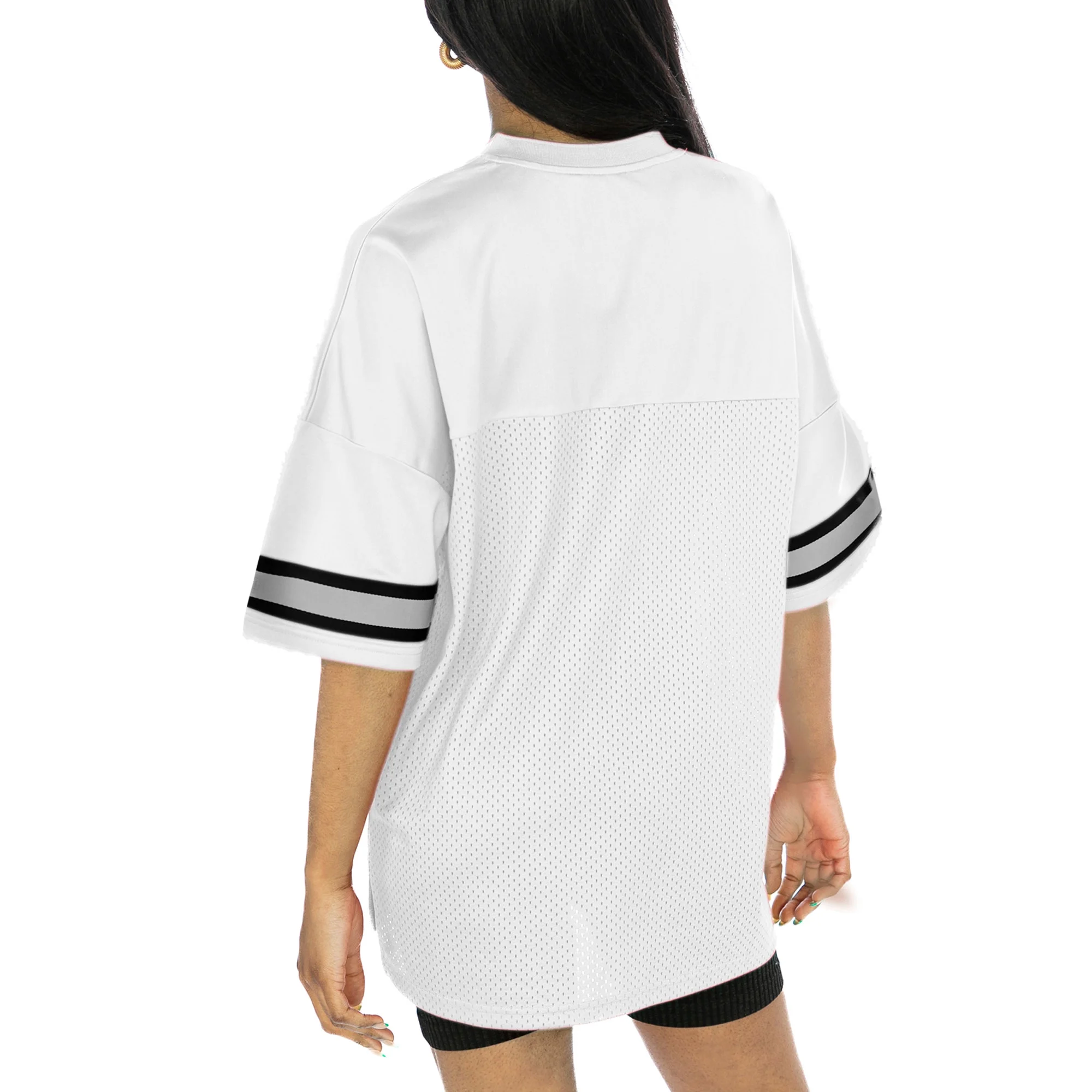 Women's Gameday Couture White New York Jets Top Recruit Side Slit V-Neck Fashion Jersey