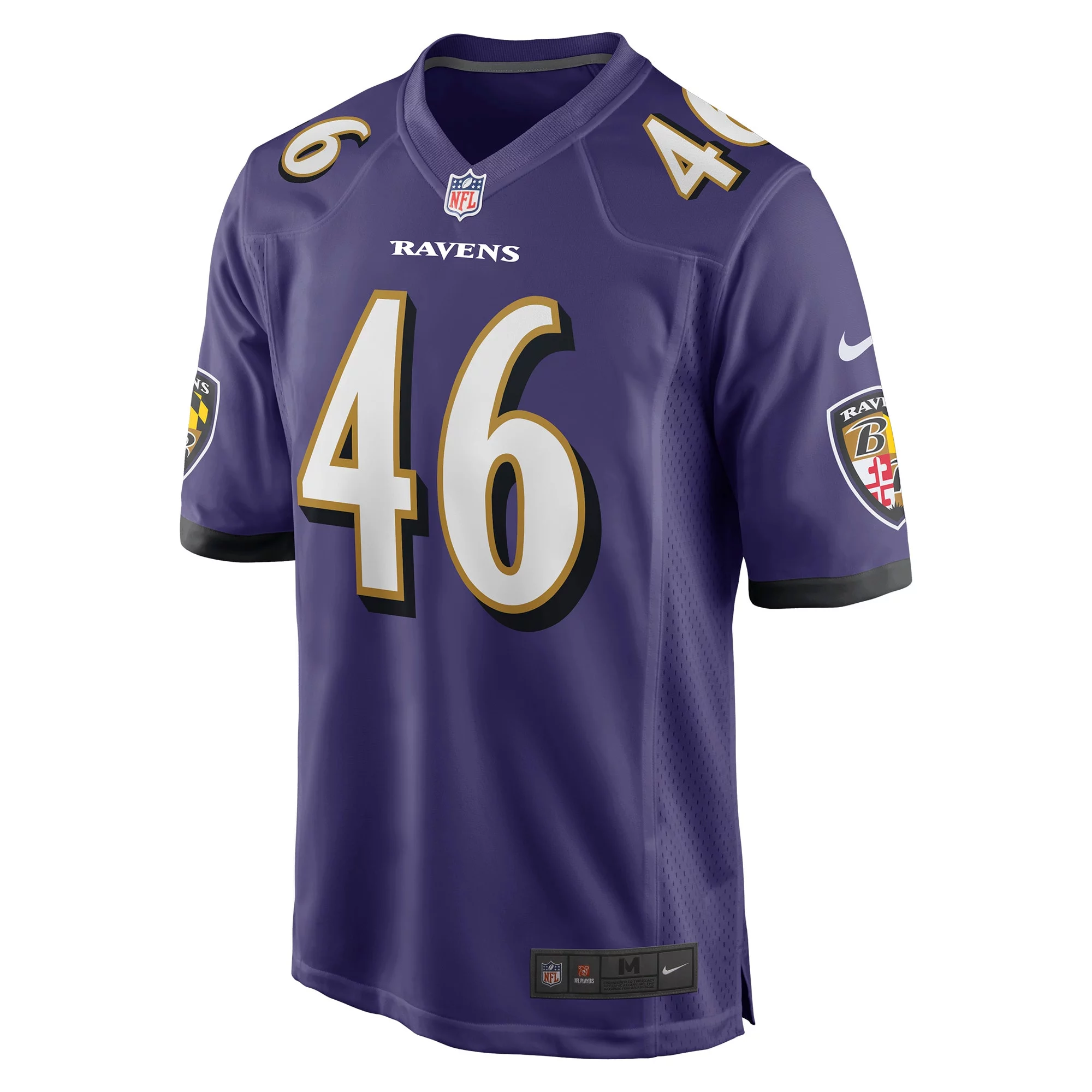 Men's Nike Nick Moore Purple Baltimore Ravens Game Jersey