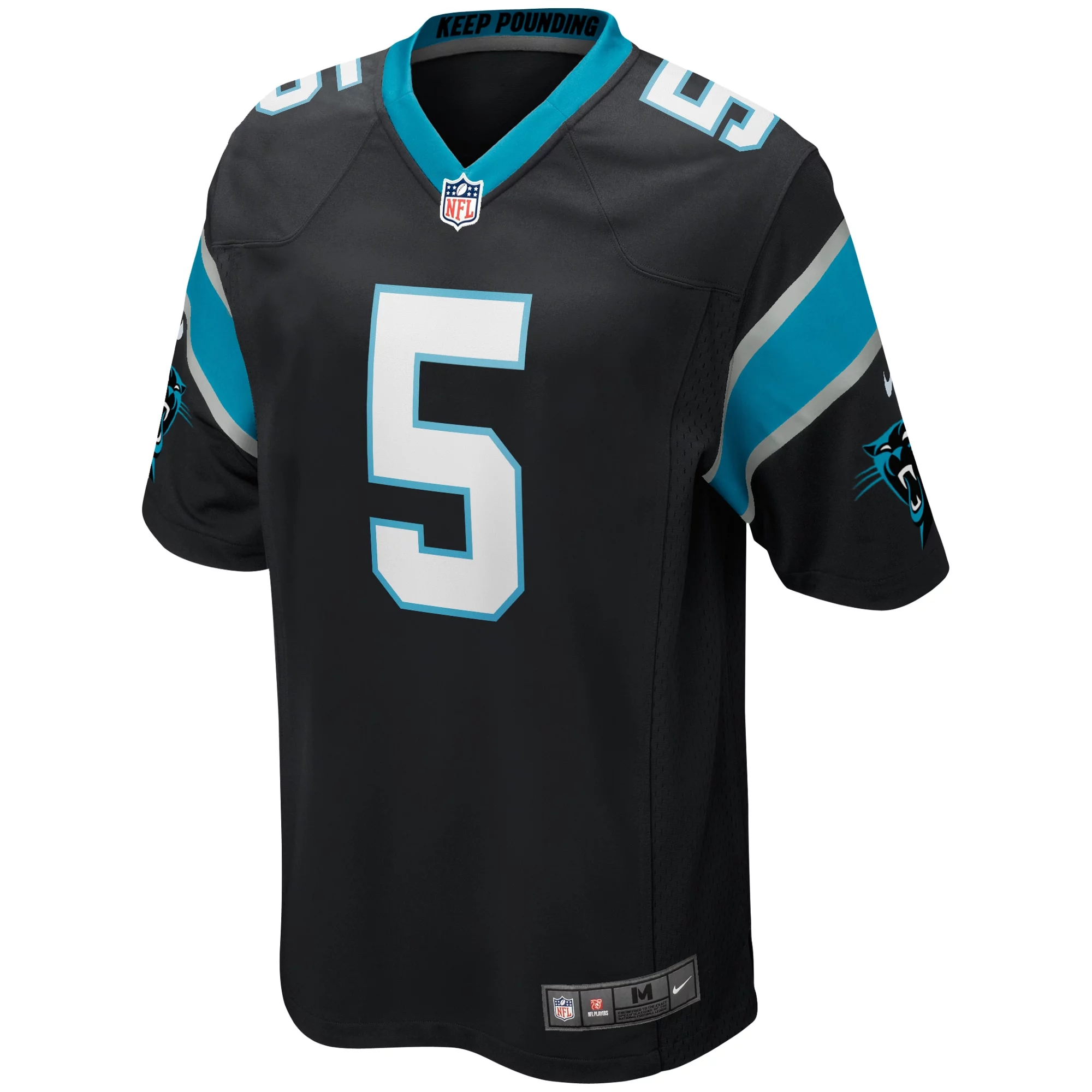 Men's Nike Teddy Bridgewater Black Carolina Panthers Game Player Jersey
