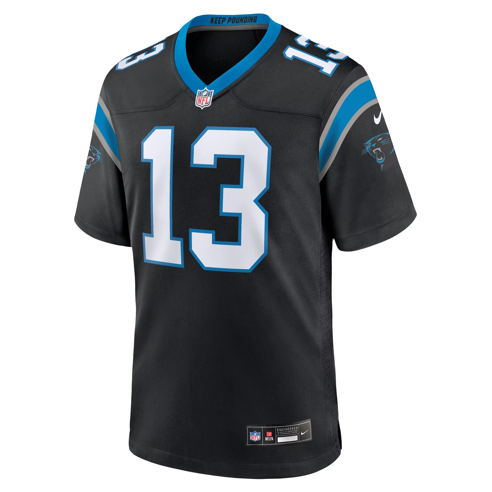 Men's Nike Troy Hill Black Carolina Panthers Team Game Jersey