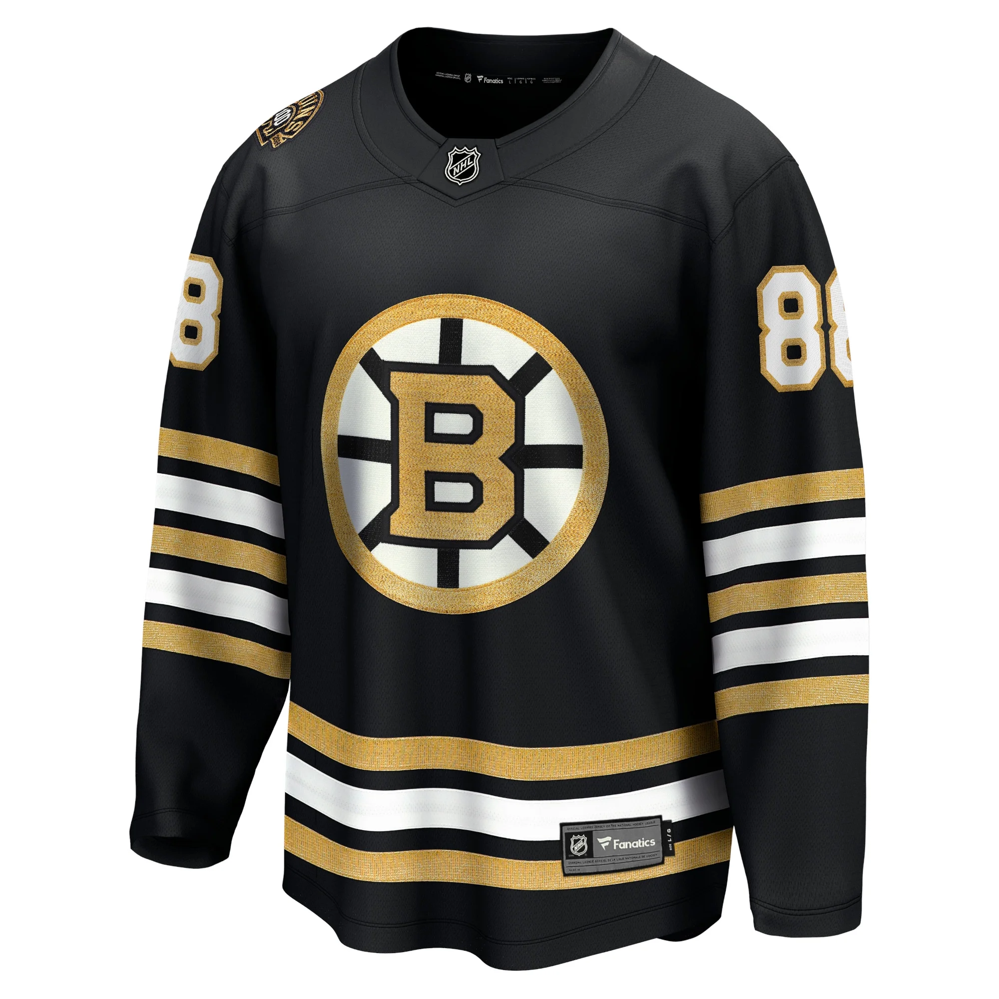 Men's Fanatics David Pastrnak Black Boston Bruins 100th Anniversary Premier Breakaway Player Jersey