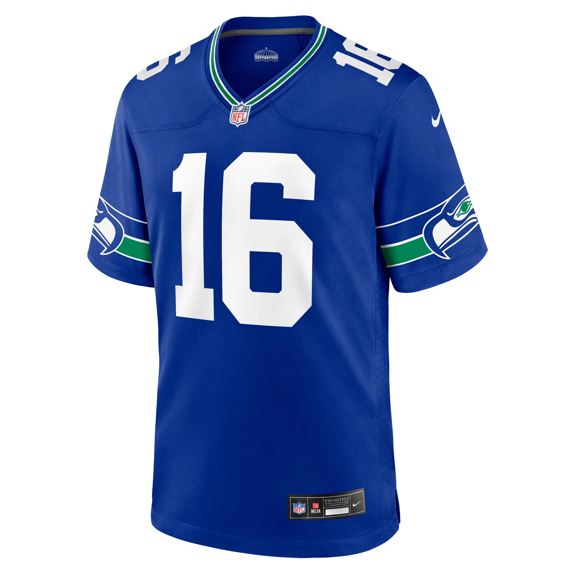 Men's Nike Tyler Lockett Royal Seattle Seahawks Throwback Player Game Jersey