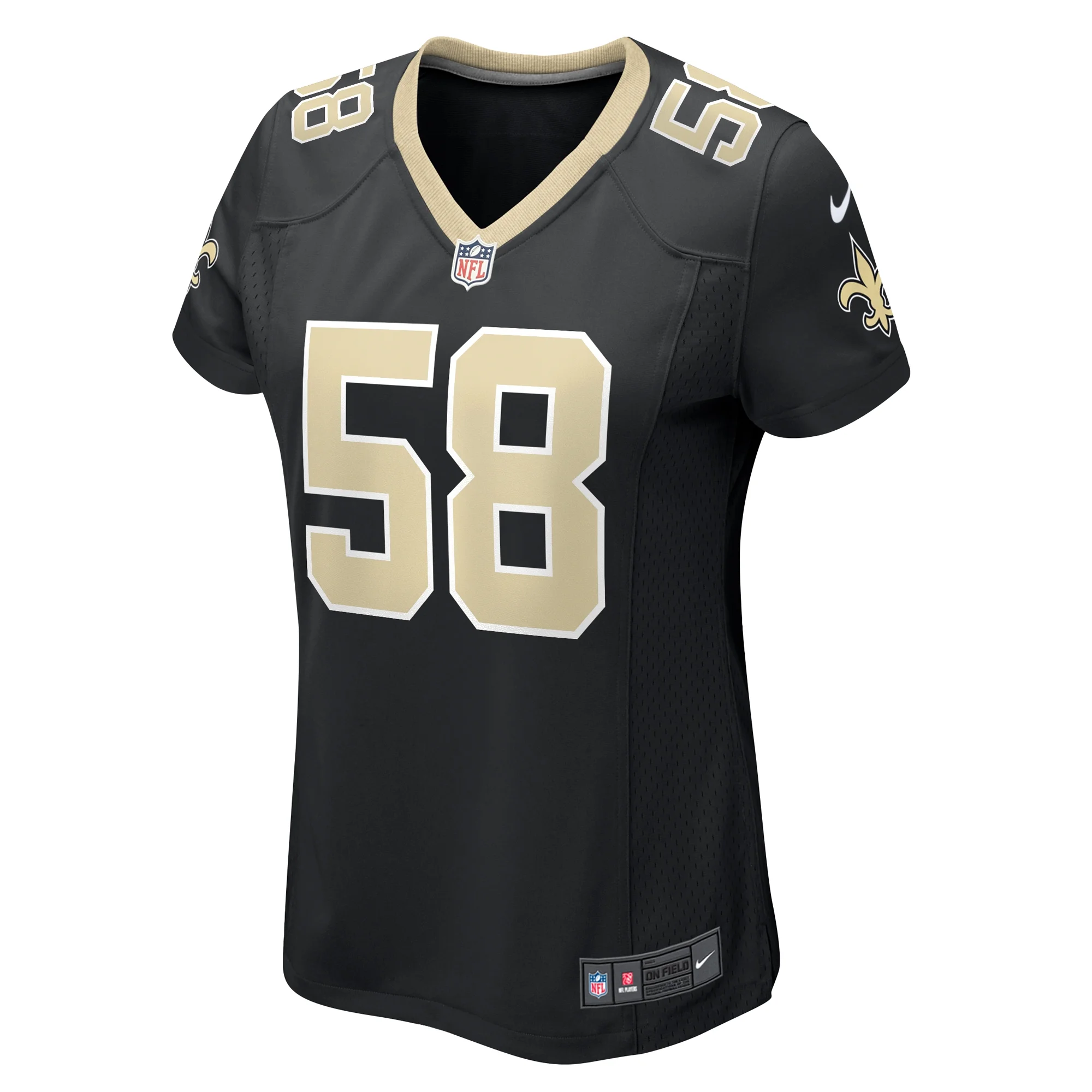 Women's Nike Anfernee Orji Black New Orleans Saints Team Game Jersey