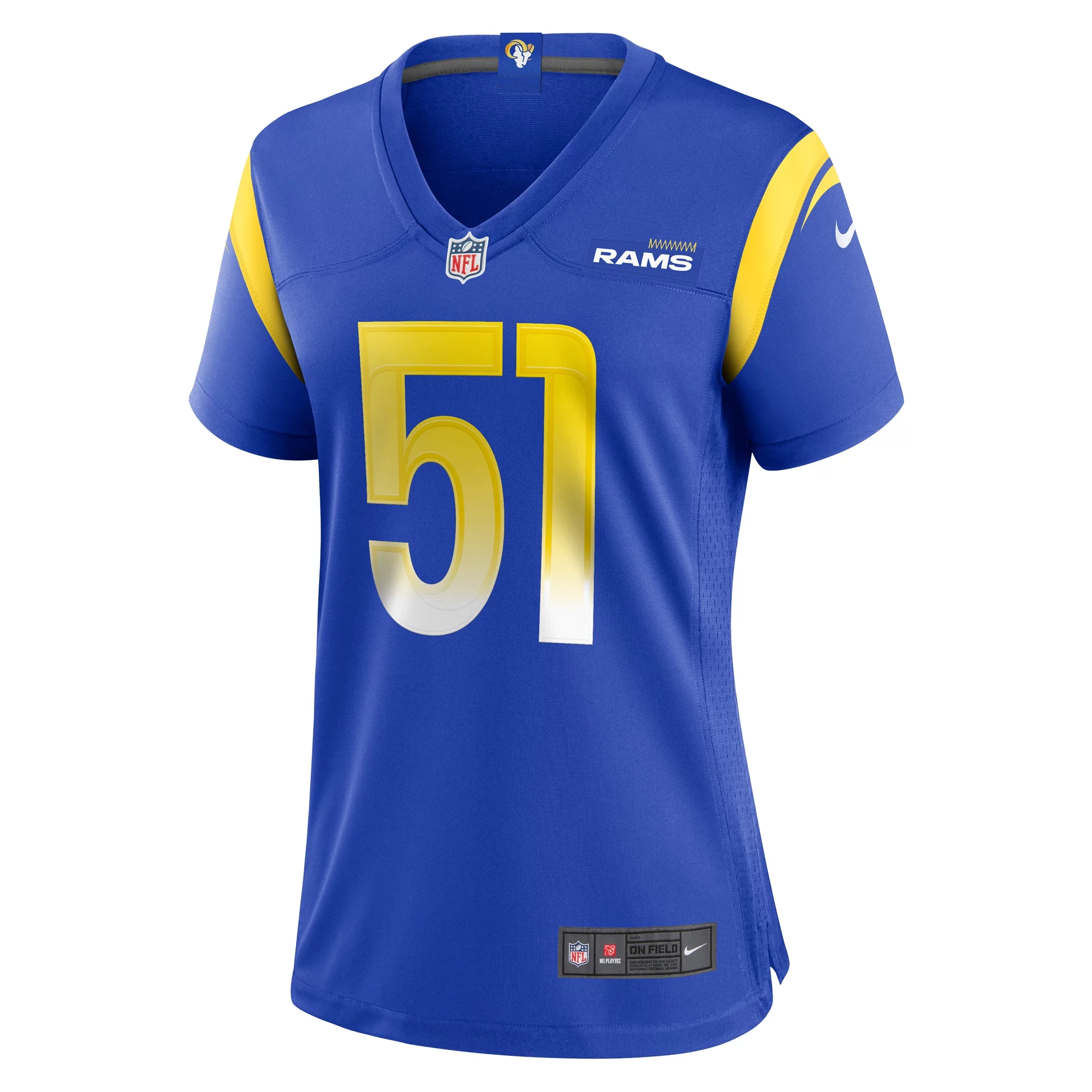 Women's Nike Zach VanValkenburg Royal Los Angeles Rams Team Game Jersey