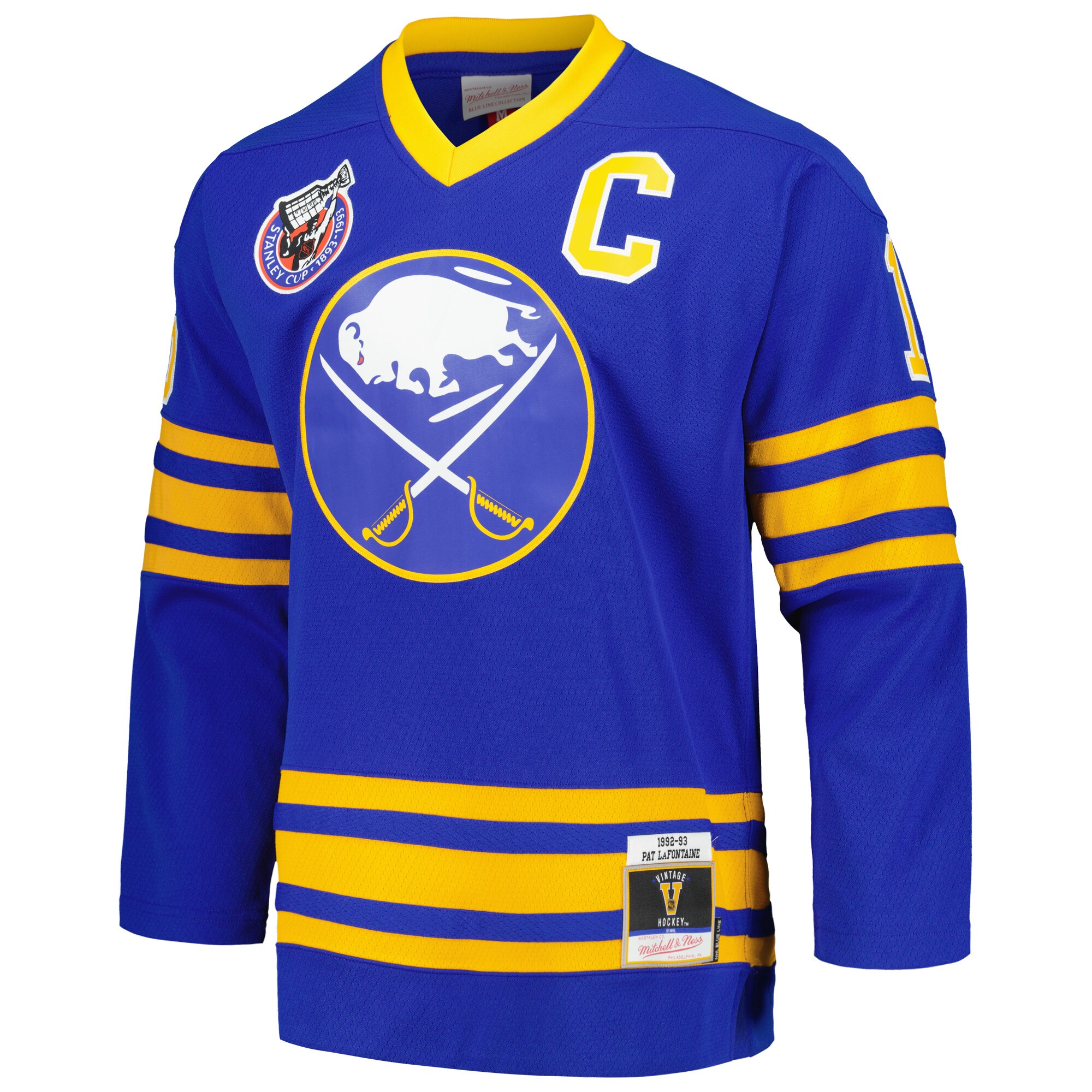 Pat LaFontaine Buffalo Sabres Mitchell & Ness Captain Patch 1992/93 Blue Line Player Jersey - Royal