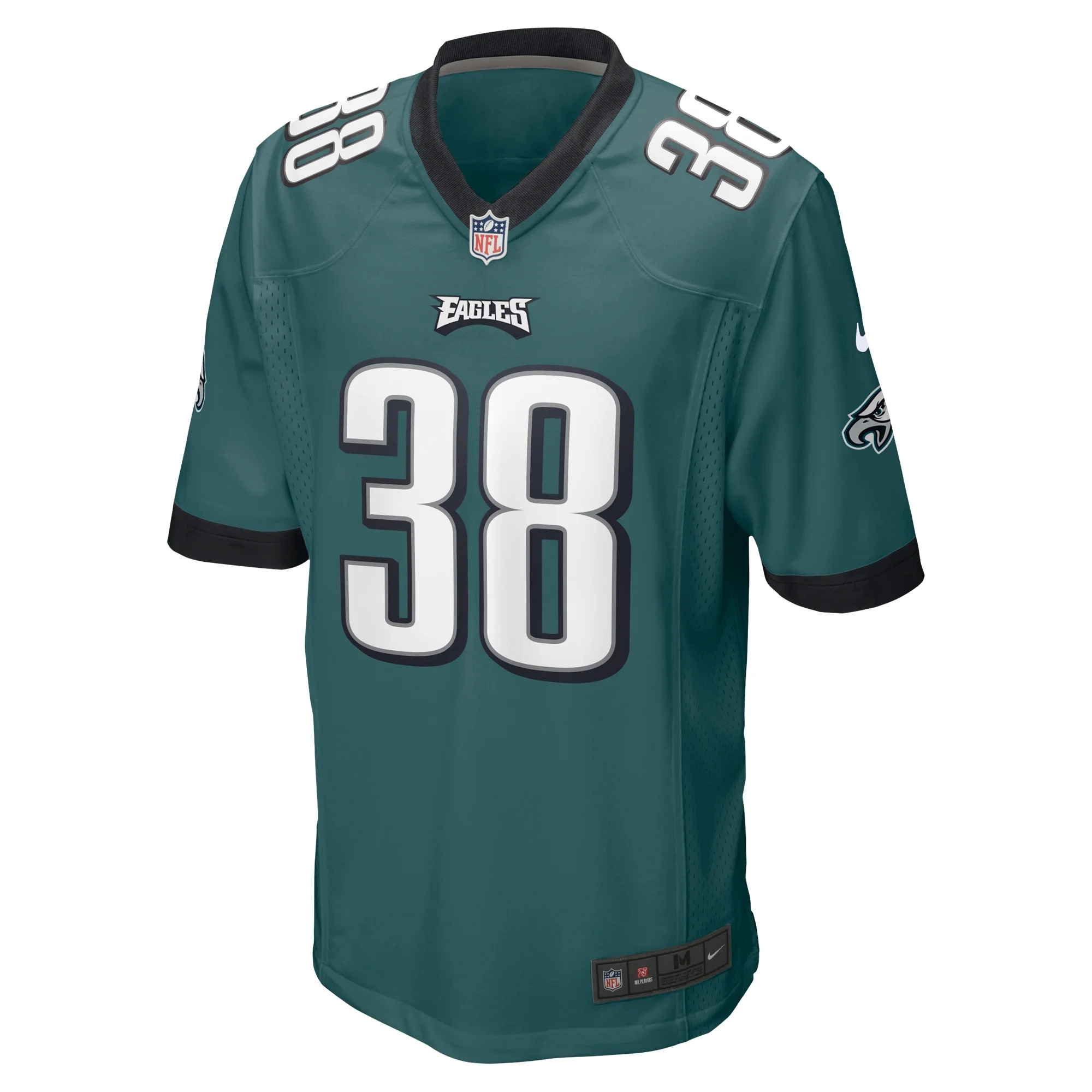 Men's Nike Lew Nichols III Midnight Green Philadelphia Eagles Game Jersey