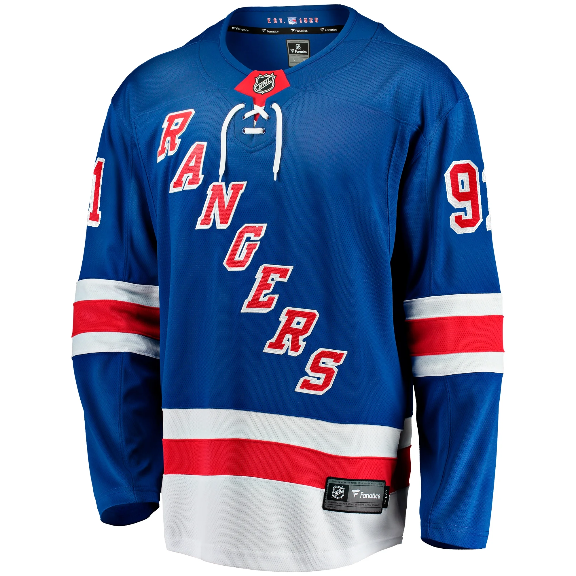 Men's Fanatics Alexander Wennberg Blue New York Rangers Home Breakaway Jersey