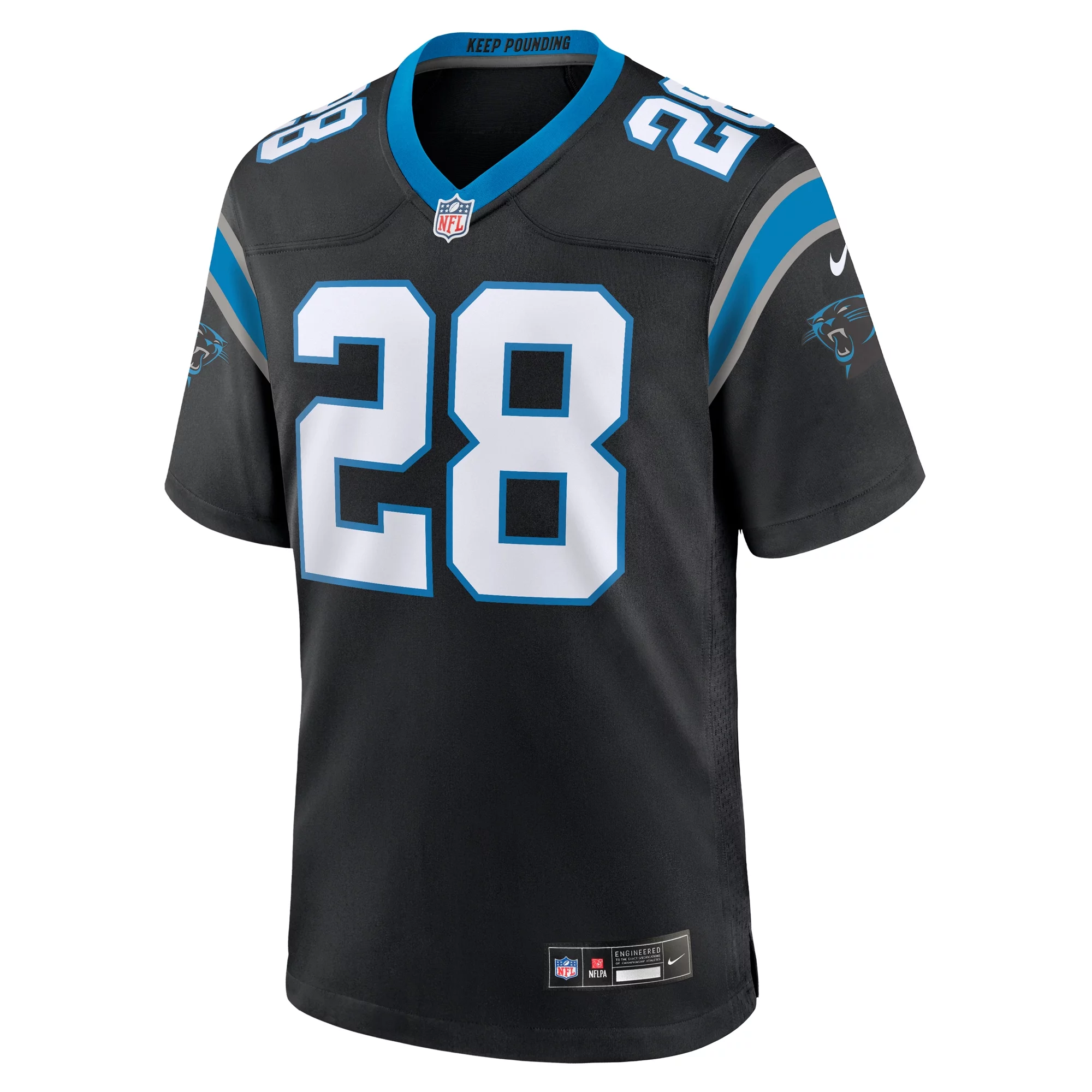 Men's Nike Jashaun Corbin Black Carolina Panthers Team Game Jersey