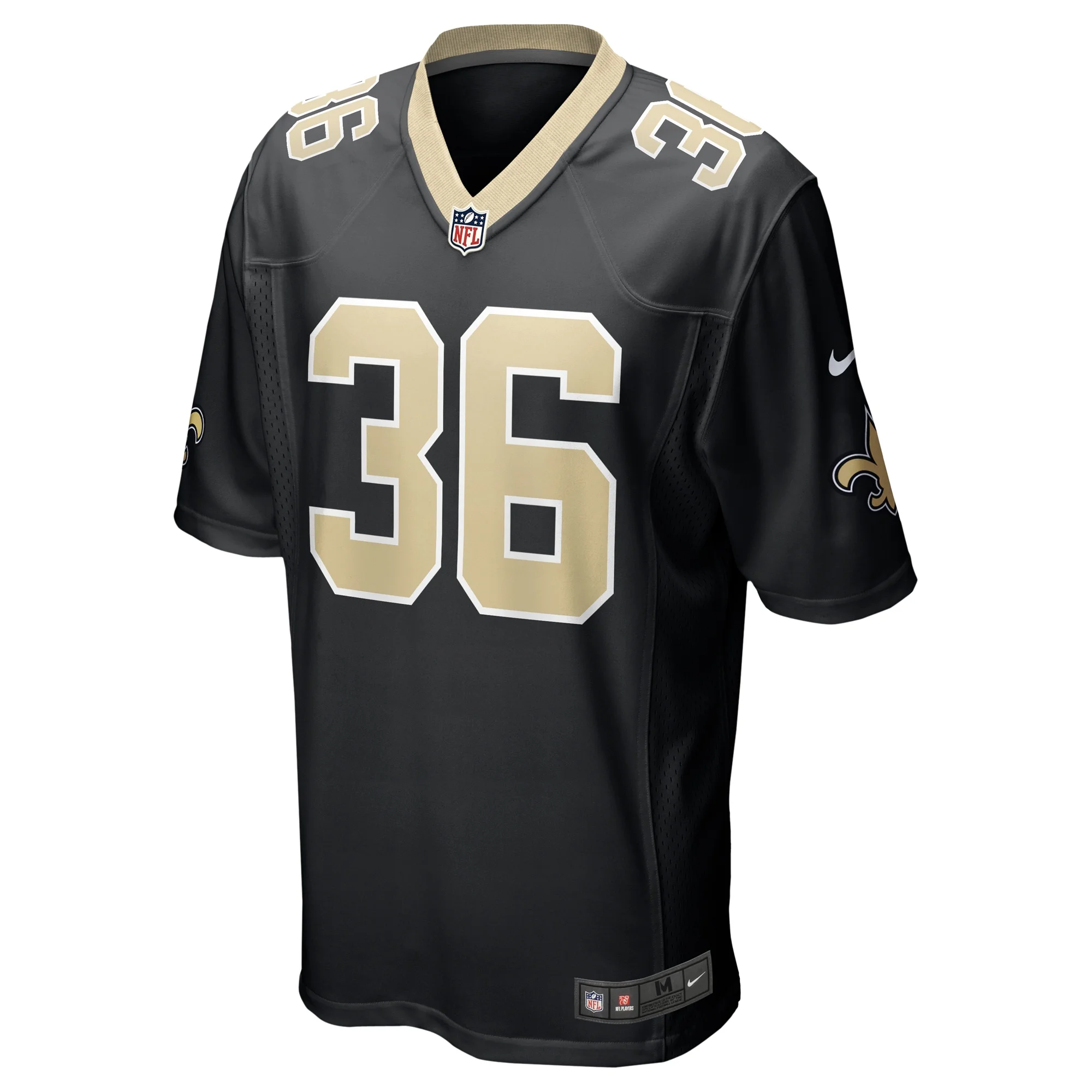 Men's Nike Anthony Johnson Black New Orleans Saints Team Game Jersey