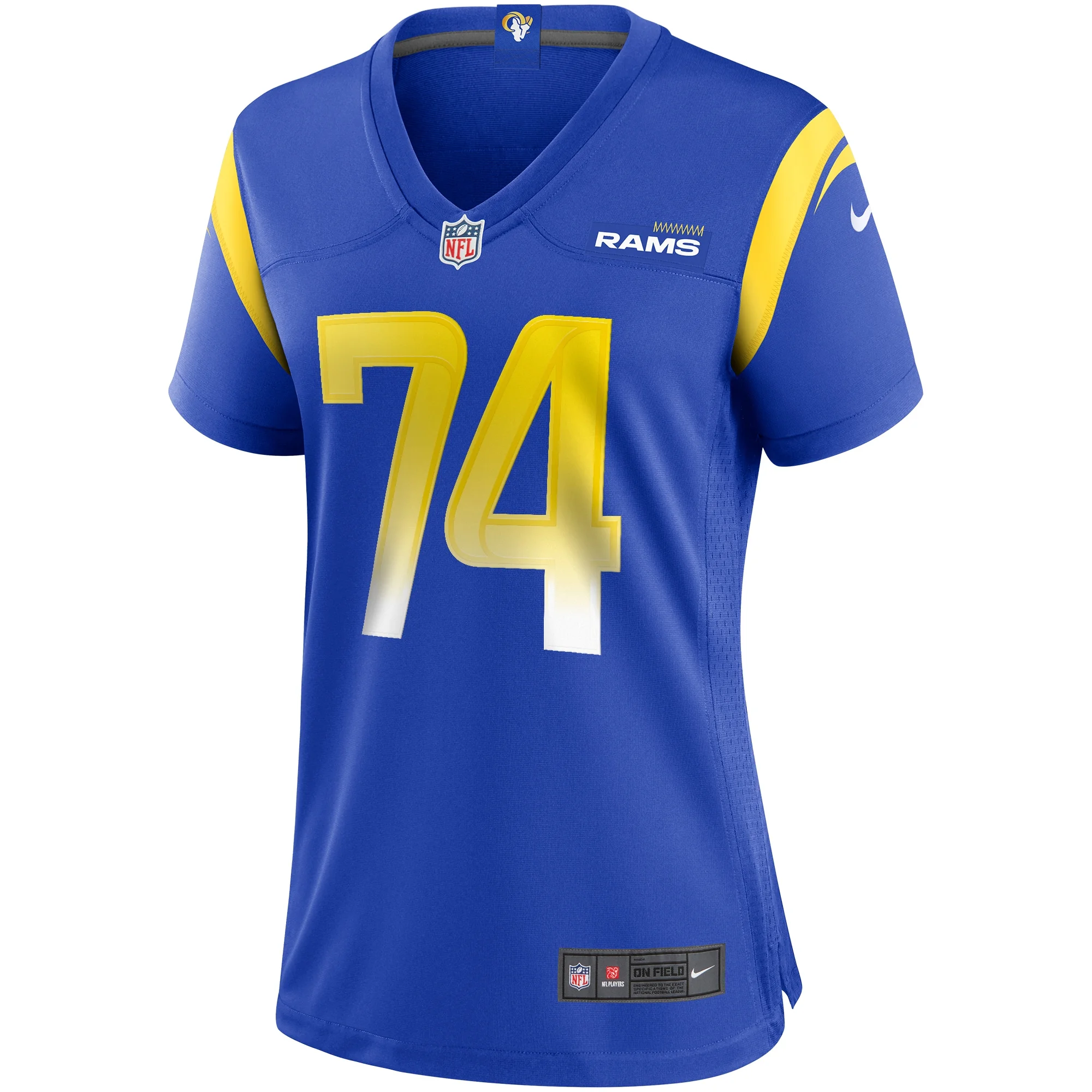 Women's Nike Merlin Olsen Royal Los Angeles Rams Game Retired Player Jersey