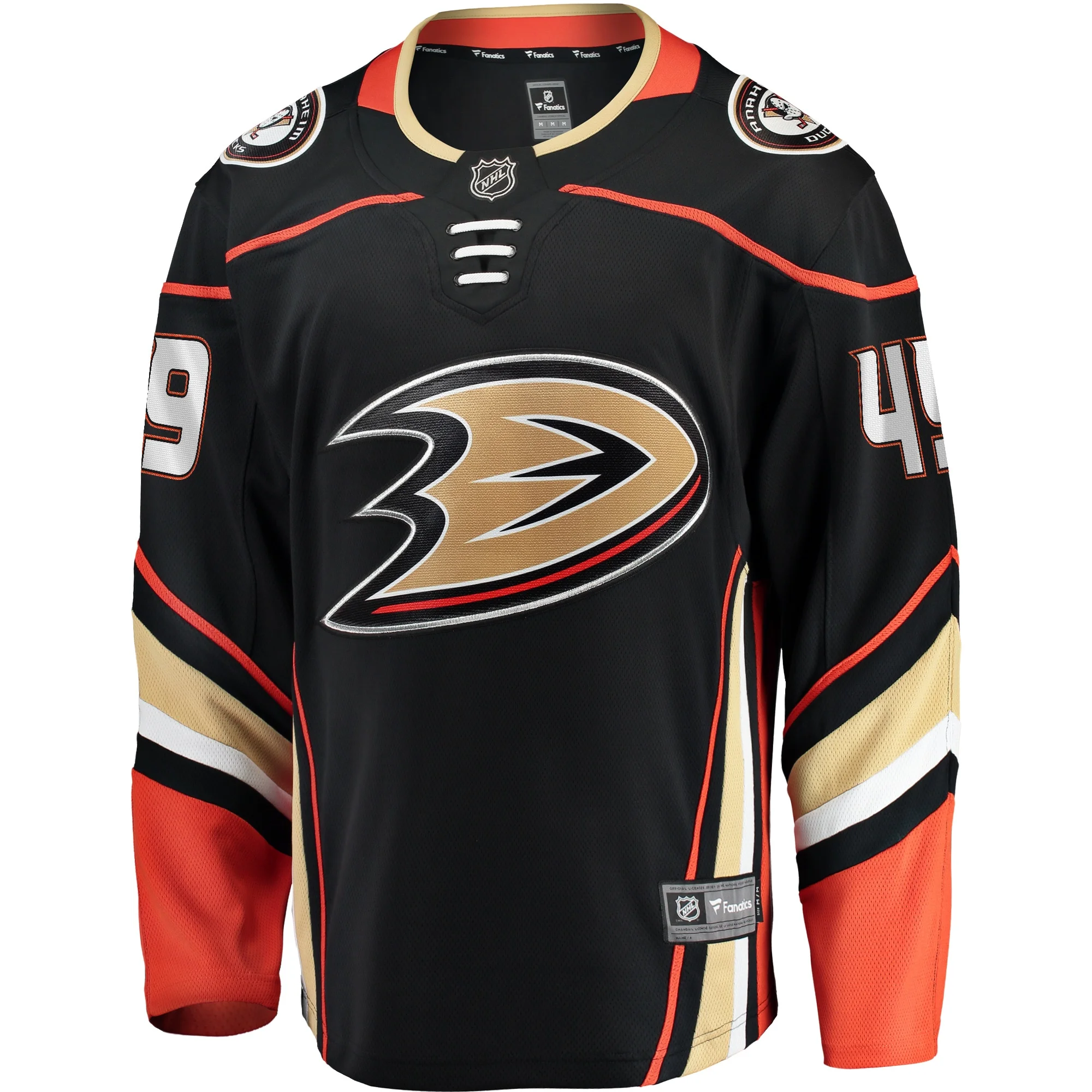 Men's Fanatics Max Jones Black Anaheim Ducks Breakaway Player Jersey