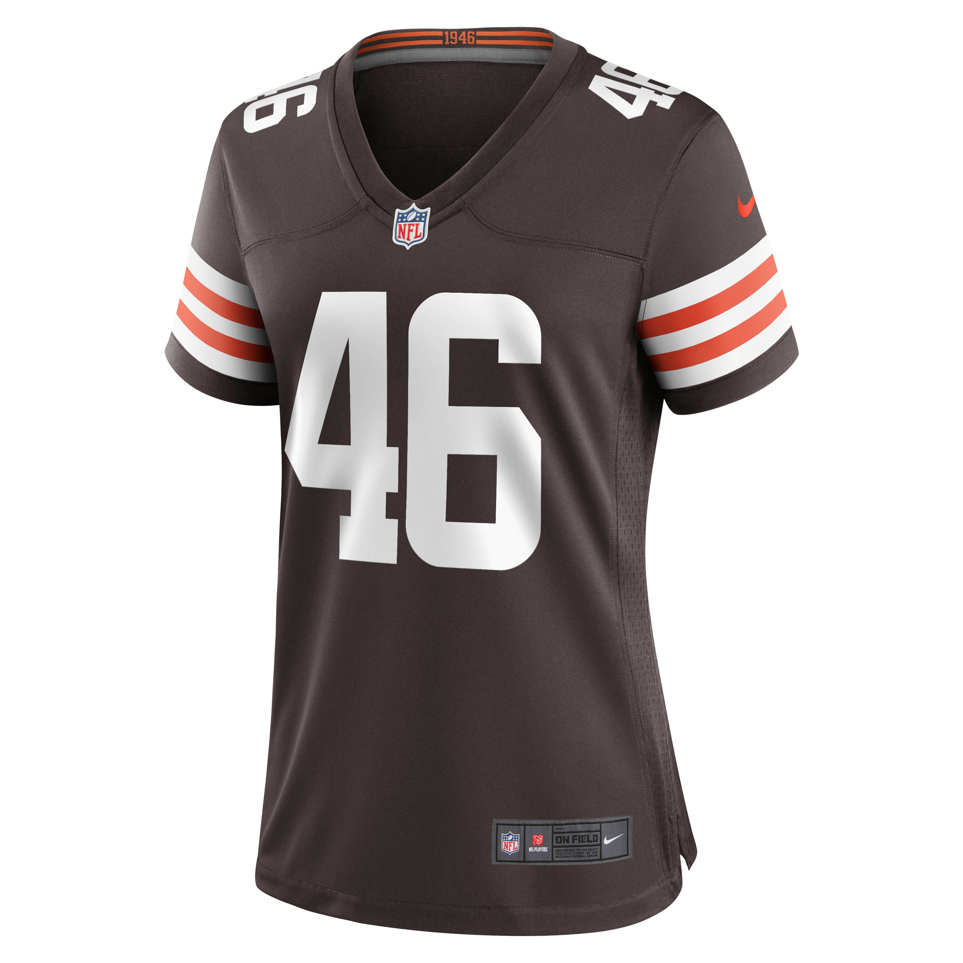 Women's Nike Don Fleming Brown Cleveland Browns Retired Player Jersey
