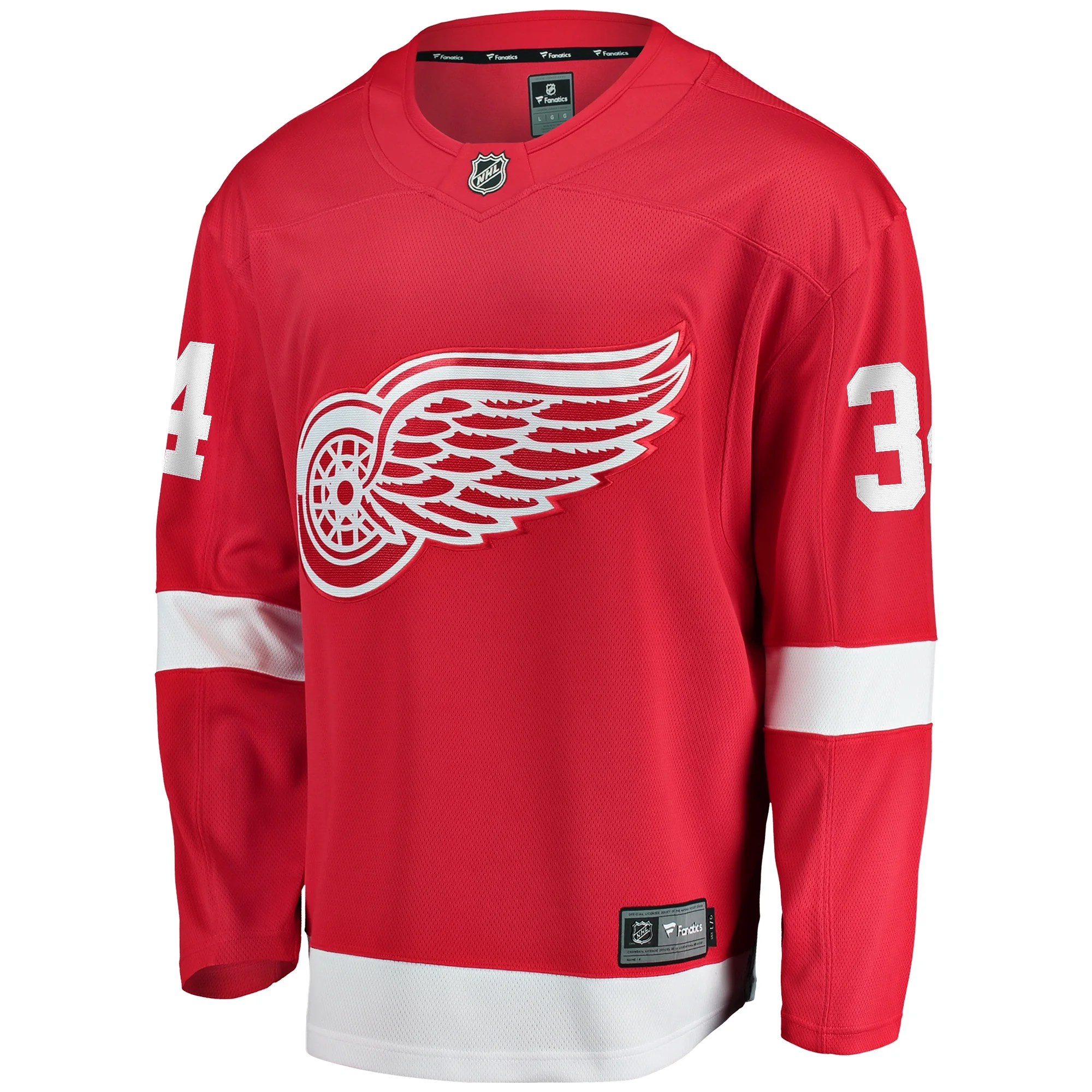 Men's Fanatics Branded Alex Lyon Red Detroit Red Wings Home Breakaway Jersey
