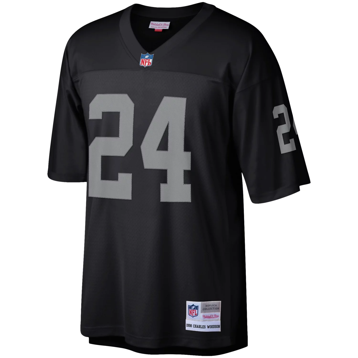Men's Mitchell & Ness Charles Woodson Black Las Vegas Raiders Legacy Replica Jersey