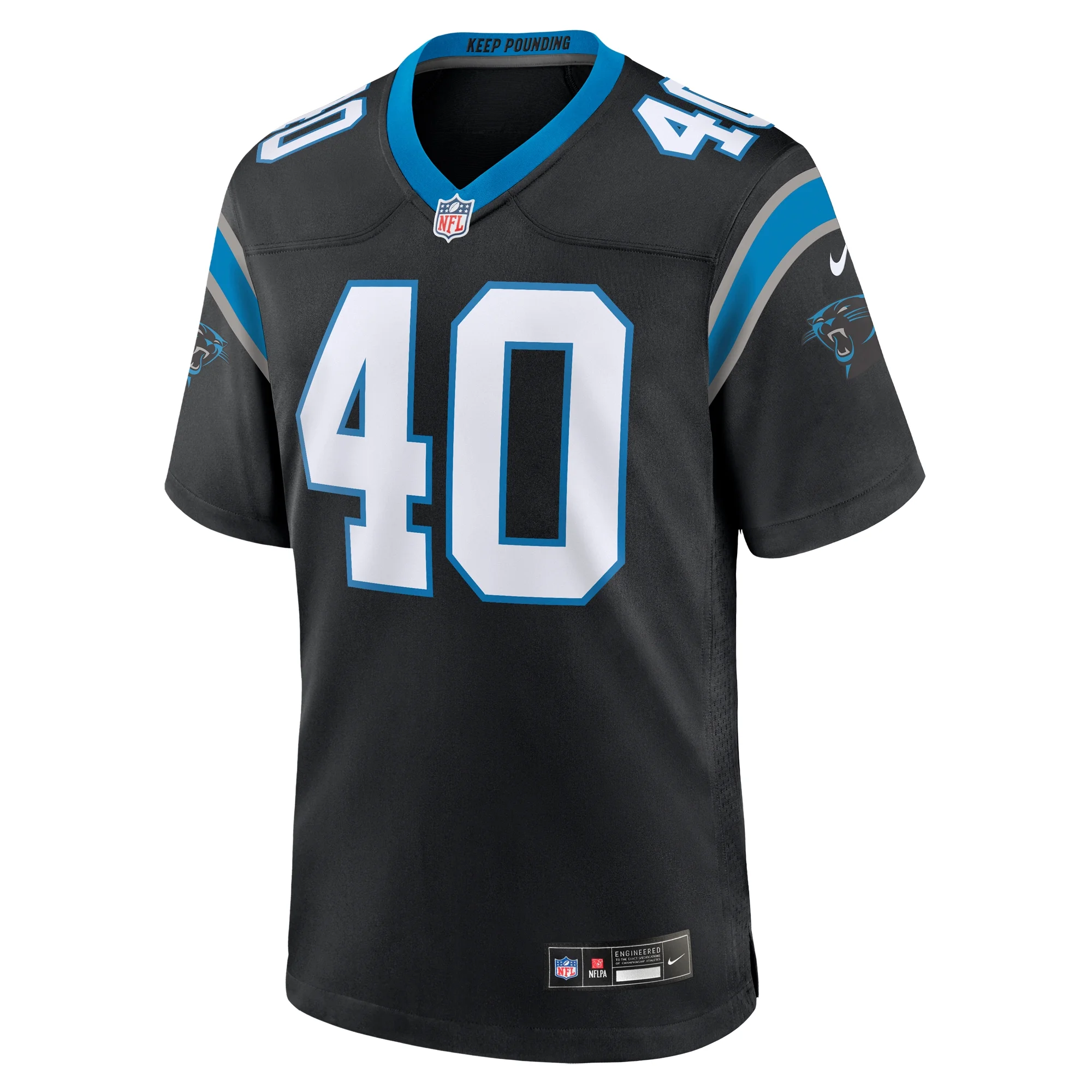 Men's Nike Deion Jones Black Carolina Panthers Game Jersey
