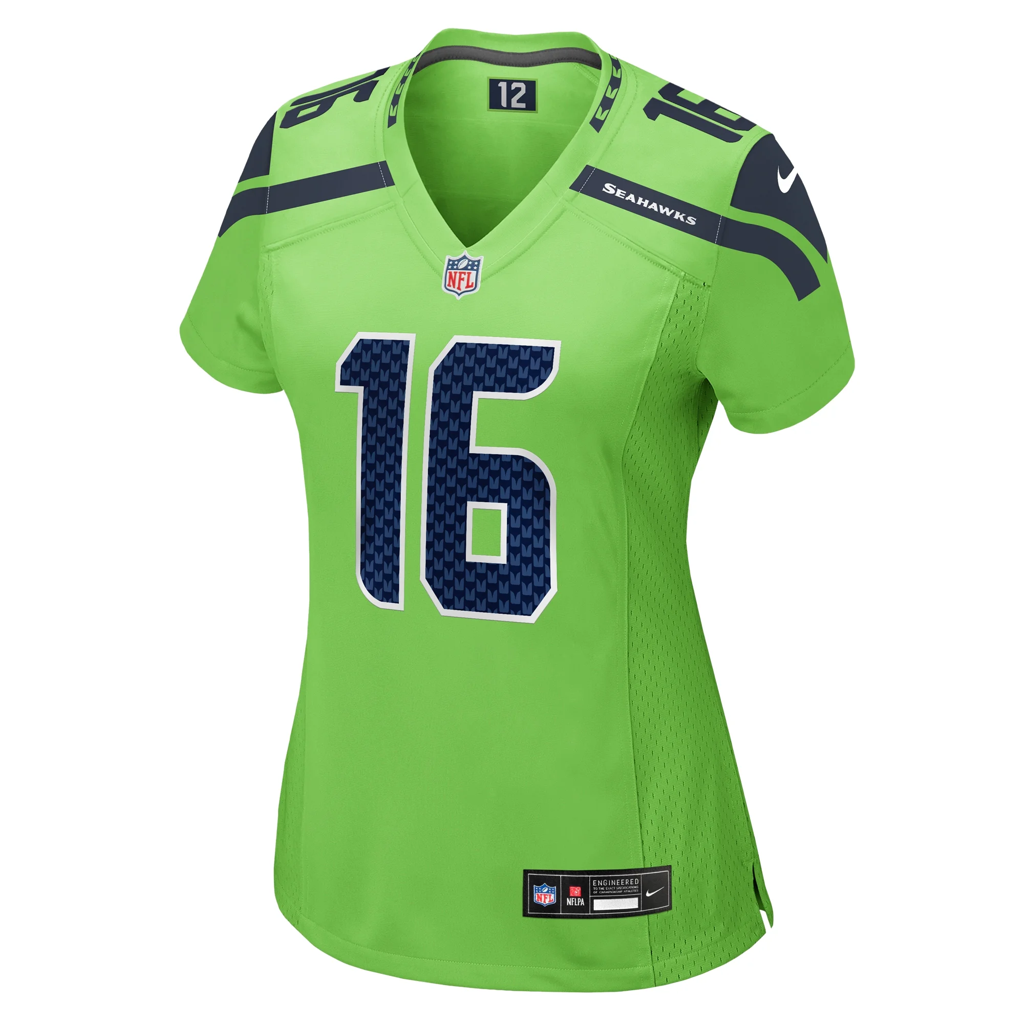Women's Nike Tyler Lockett Neon Green Seattle Seahawks Game Jersey