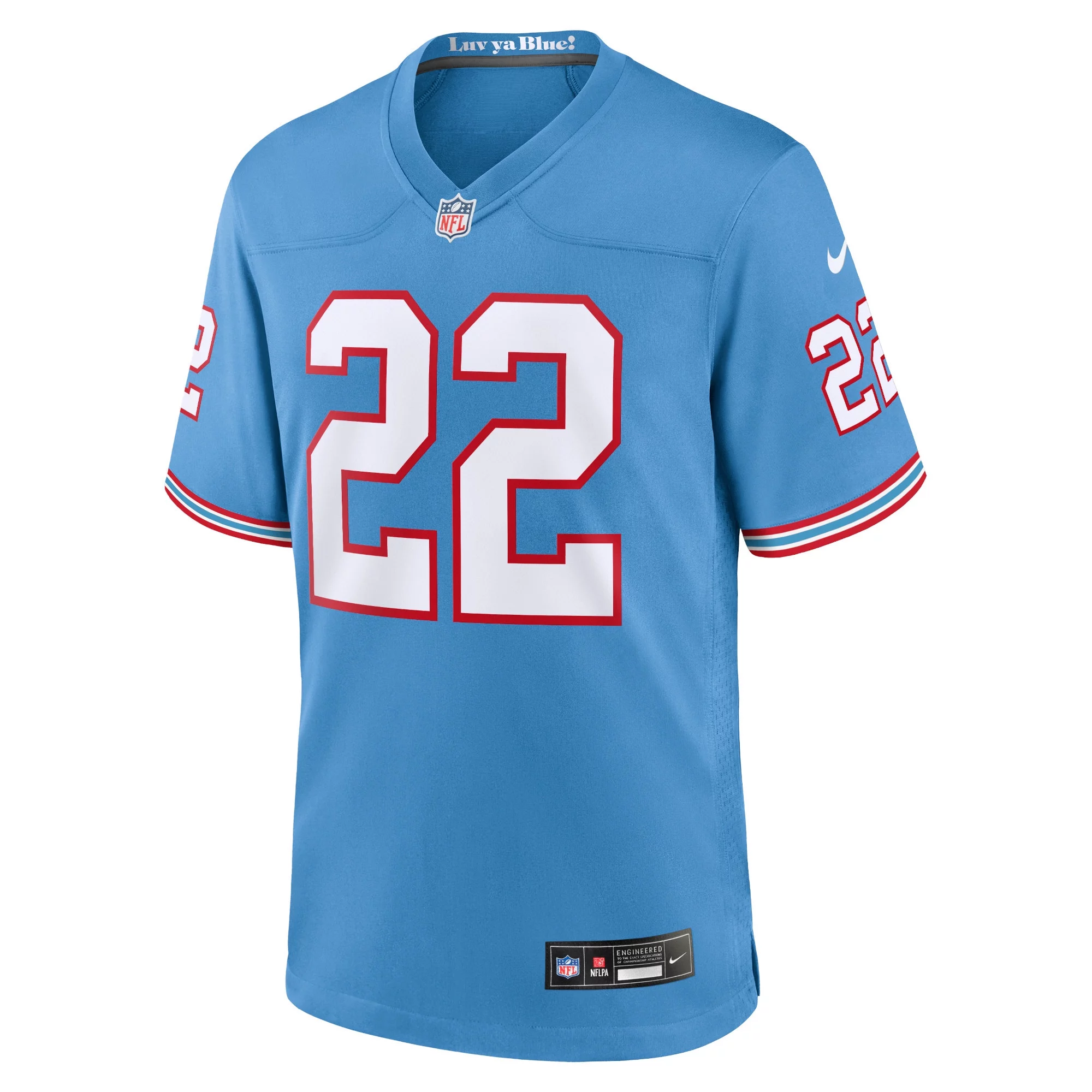 Men's Nike Derrick Henry Light Blue Tennessee Titans Oilers Throwback Alternate Game Player Jersey