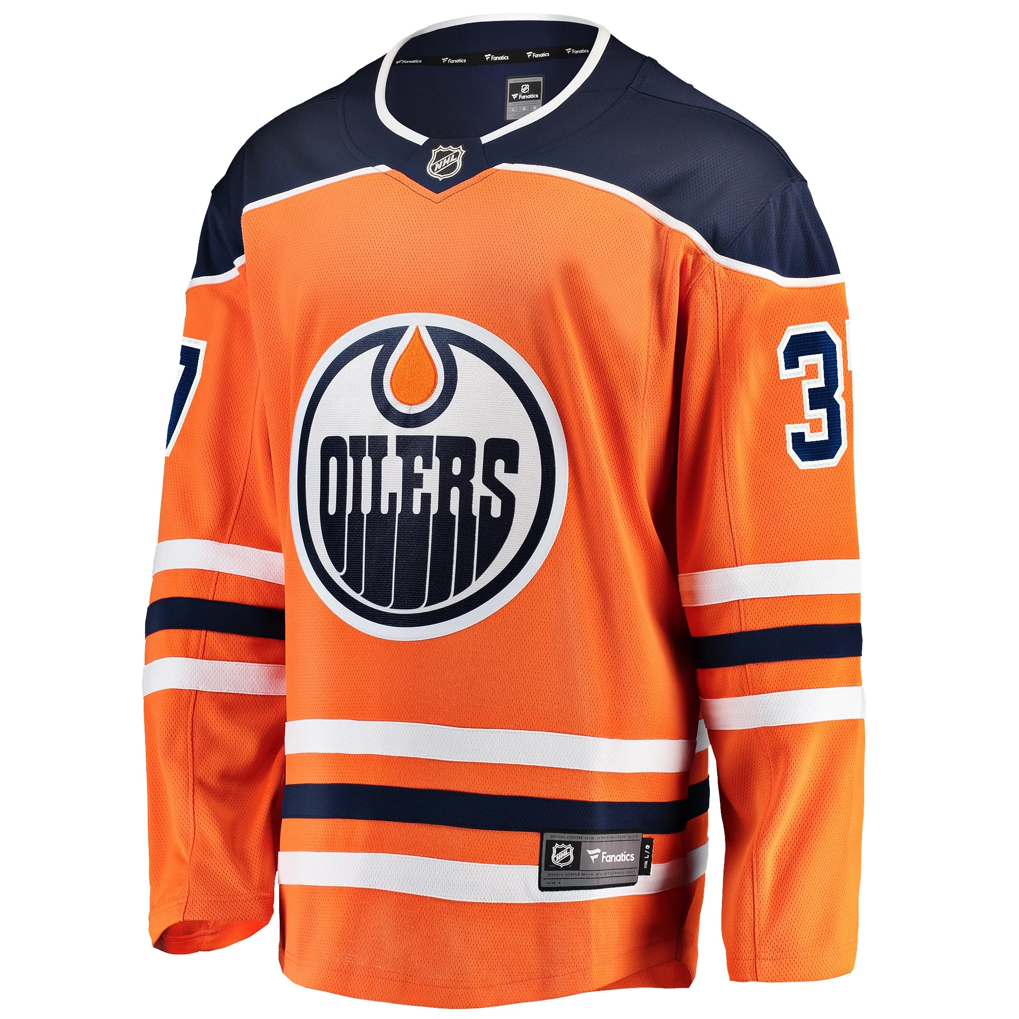 Men's Fanatics Warren Foegele Orange Edmonton Oilers Home Breakaway Player Jersey