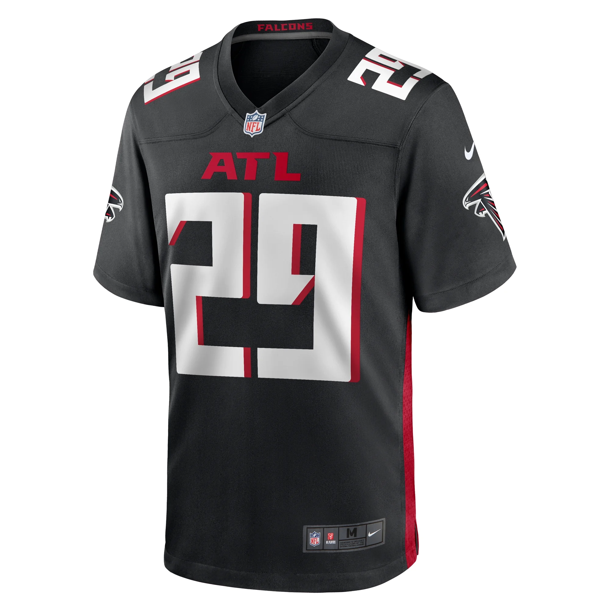 Men's Nike Micah Abernathy Black Atlanta Falcons Team Game Jersey