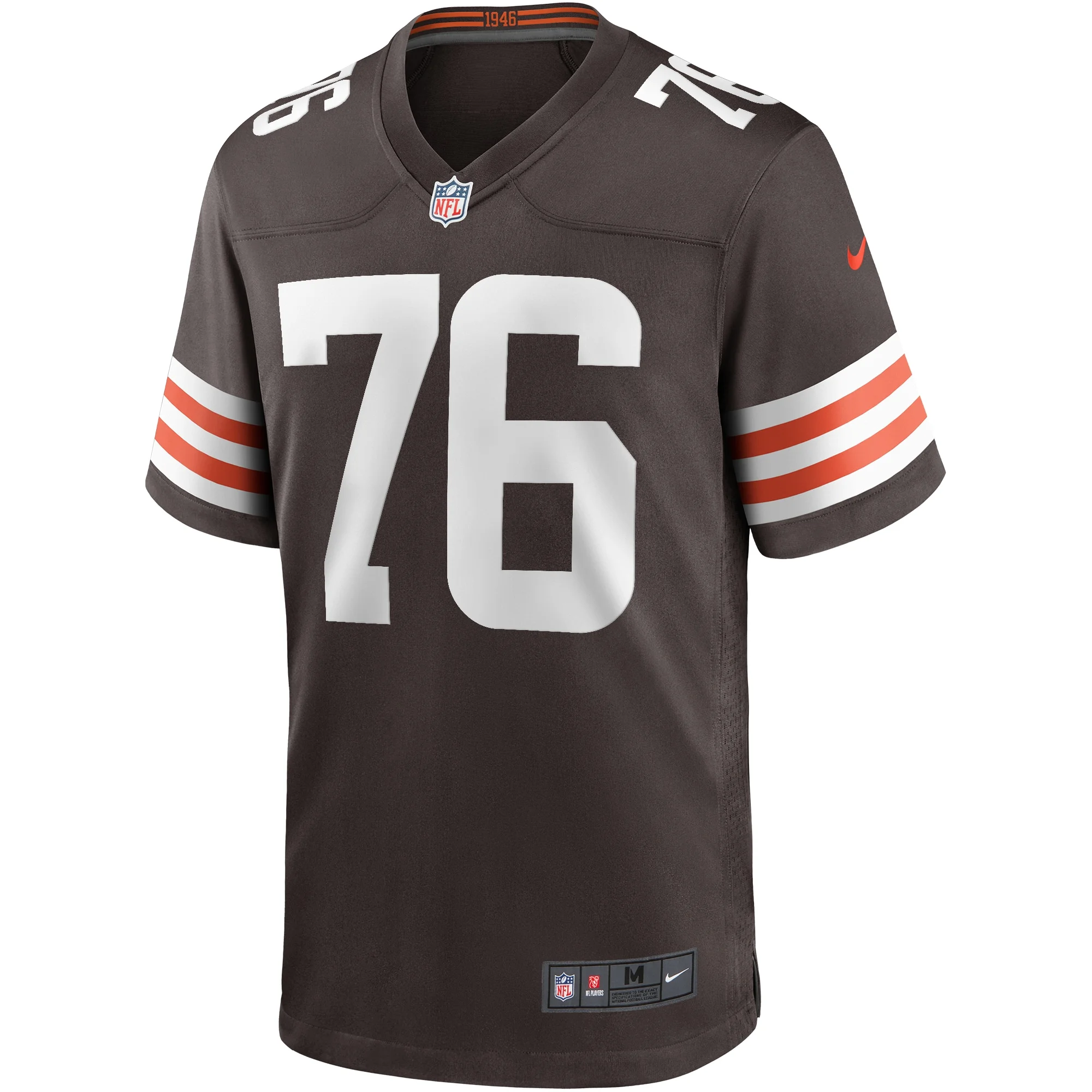 Men's Nike Lou Groza Brown Cleveland Browns Game Retired Player Jersey