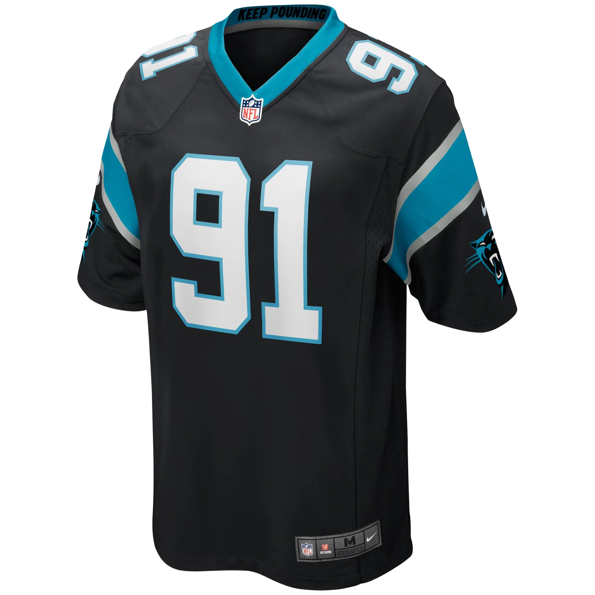 Men's Nike Kevin Greene Black Carolina Panthers Game Retired Player Jersey