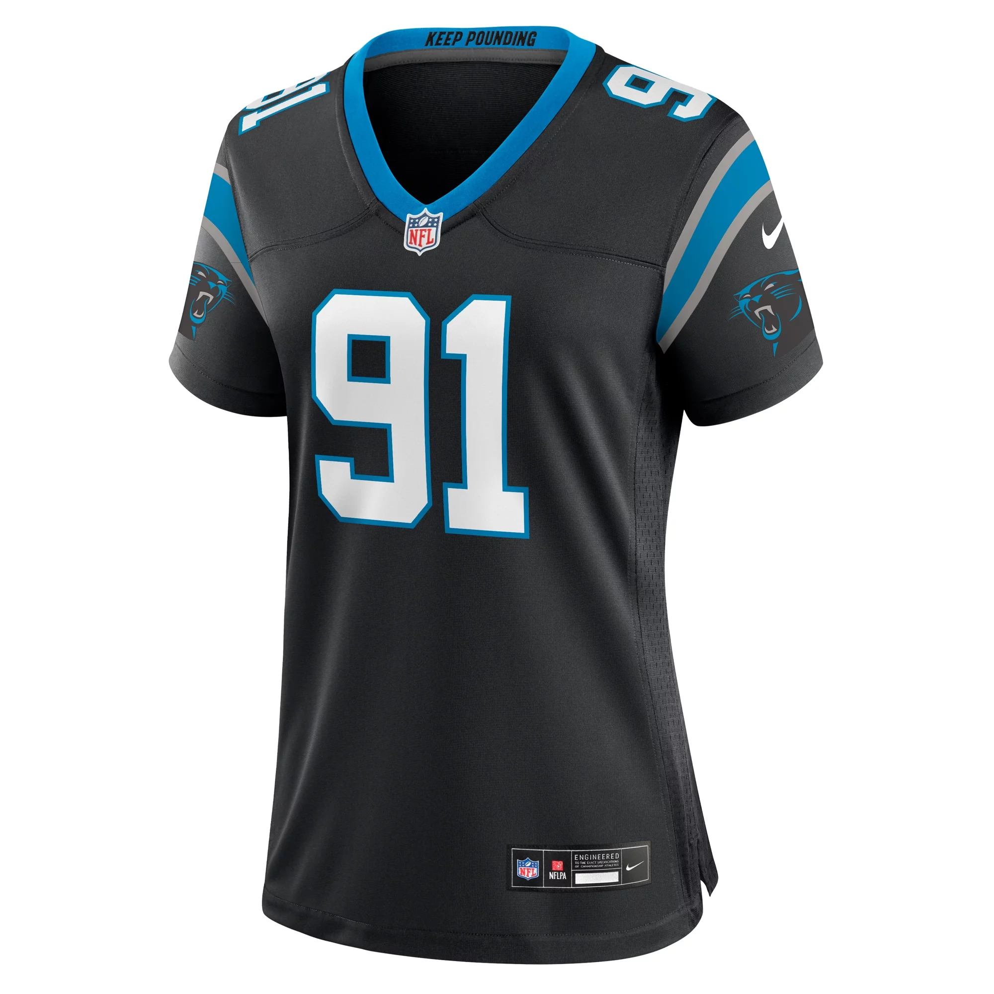 Women's Nike Nick Thurman Black Carolina Panthers Team Game Jersey