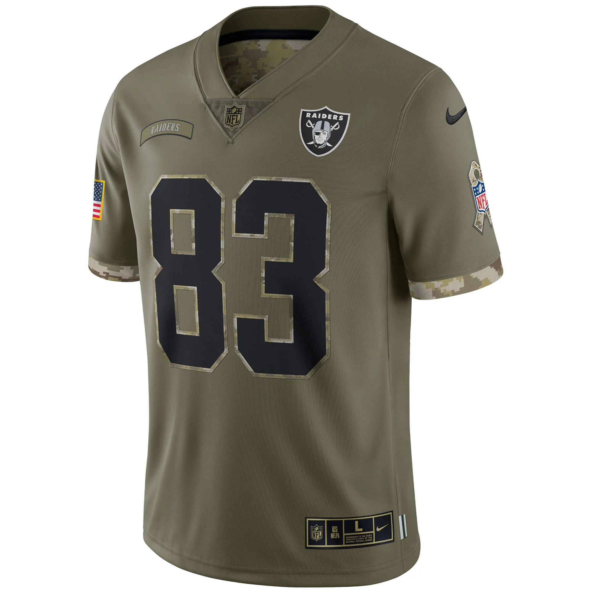 Men's Nike Darren Waller Olive Las Vegas Raiders 2022 Salute To Service Limited Jersey