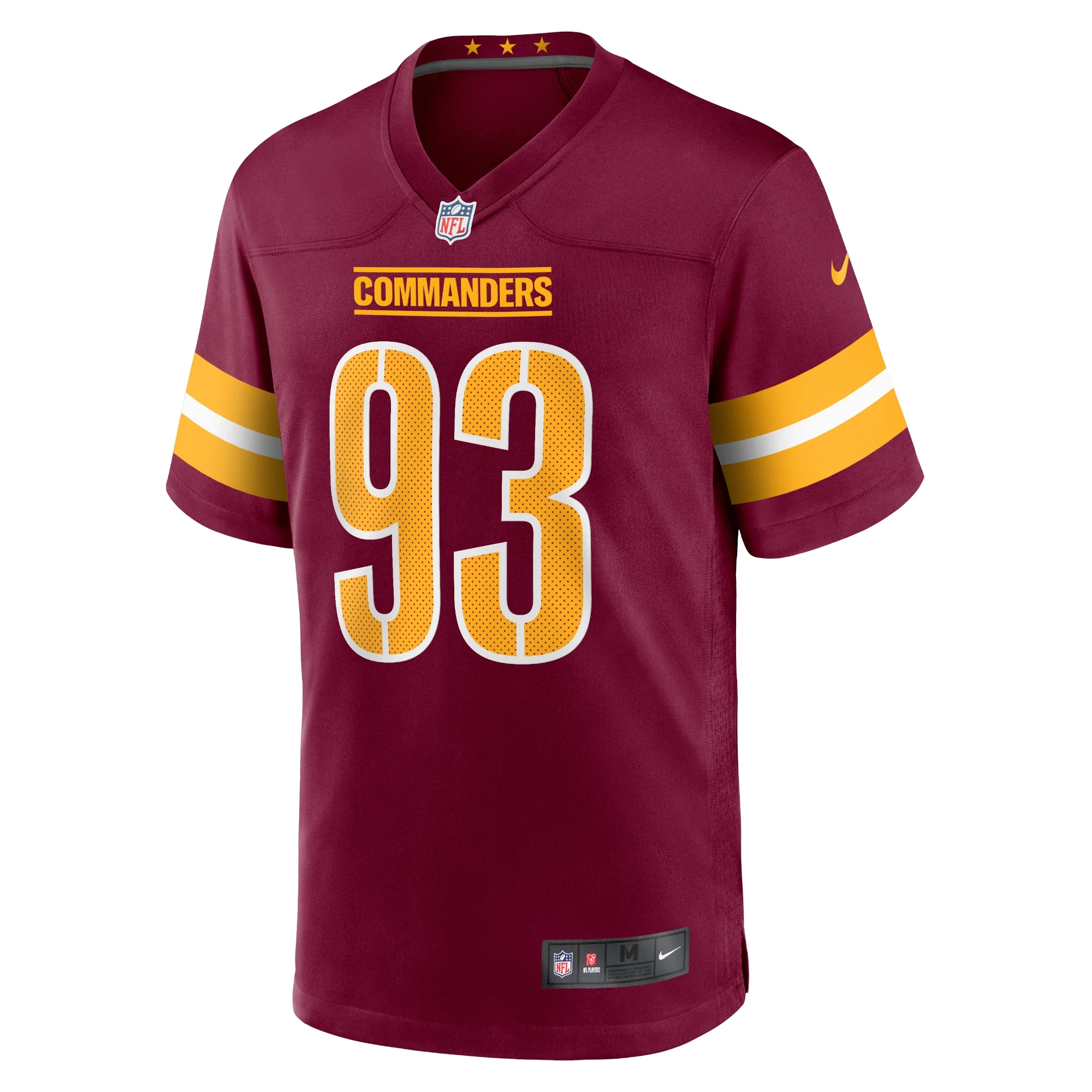 Men's Nike Jonathan Allen Burgundy Washington Commanders Game Jersey