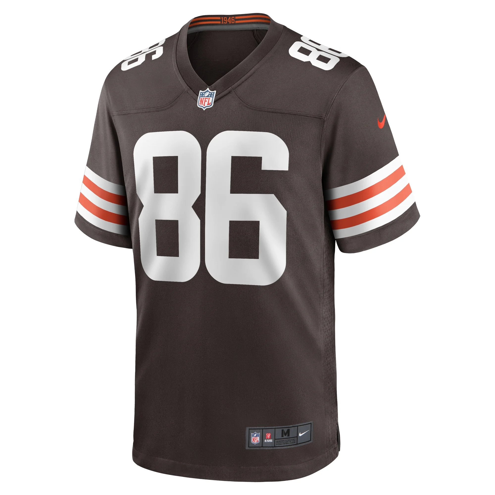Men's Nike Devin Asiasi Brown Cleveland Browns Game Jersey