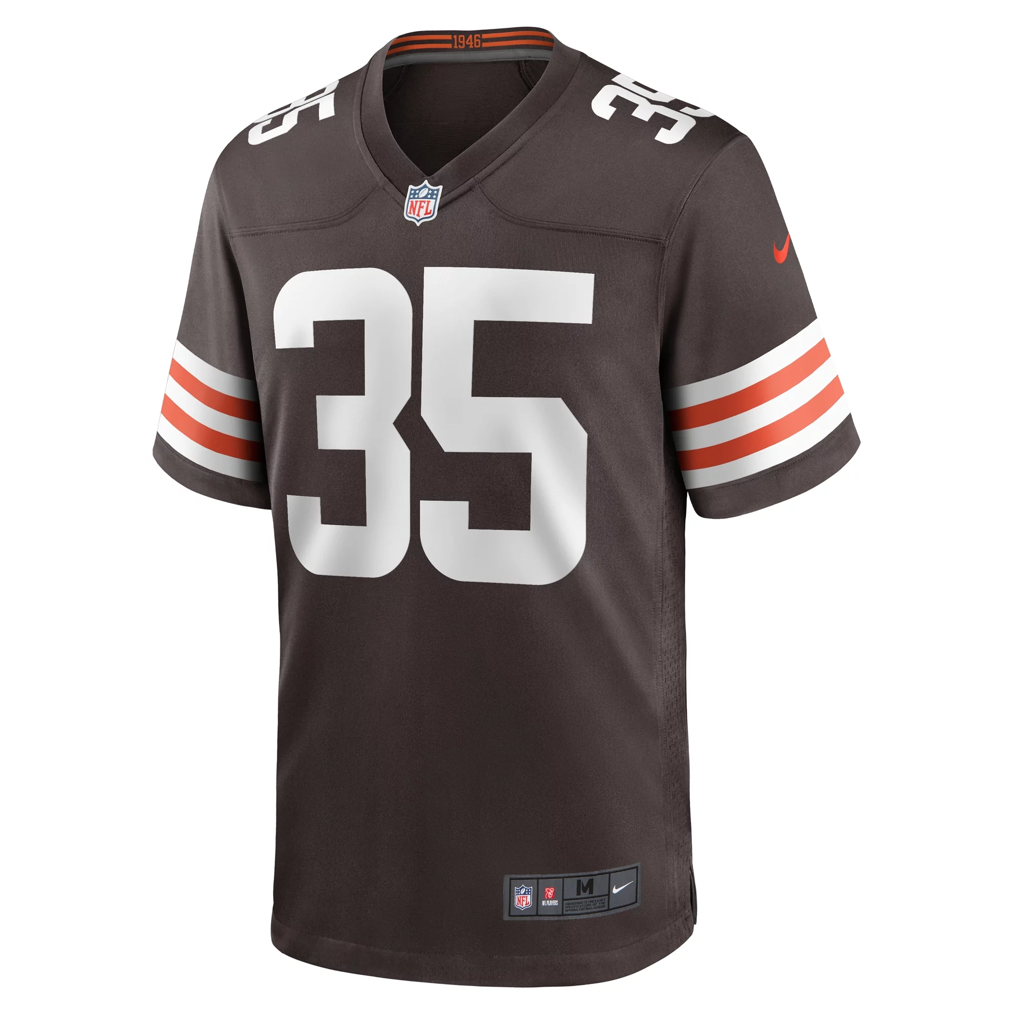 Men's Nike Charlie Thomas Brown Cleveland Browns Team Game Jersey