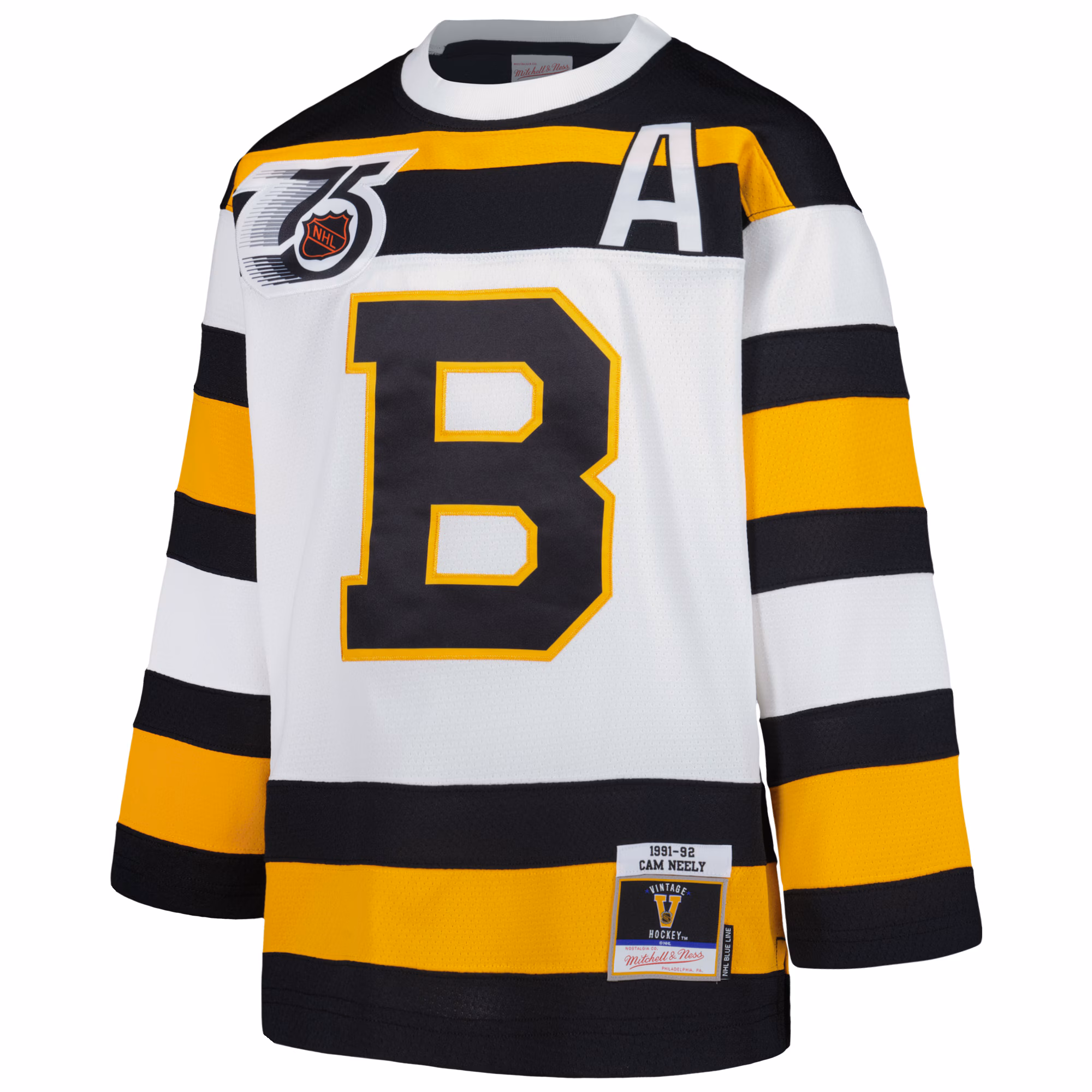 Cam Neely Boston Bruins Mitchell & Ness Youth 1991 Blue Line Player Jersey - White