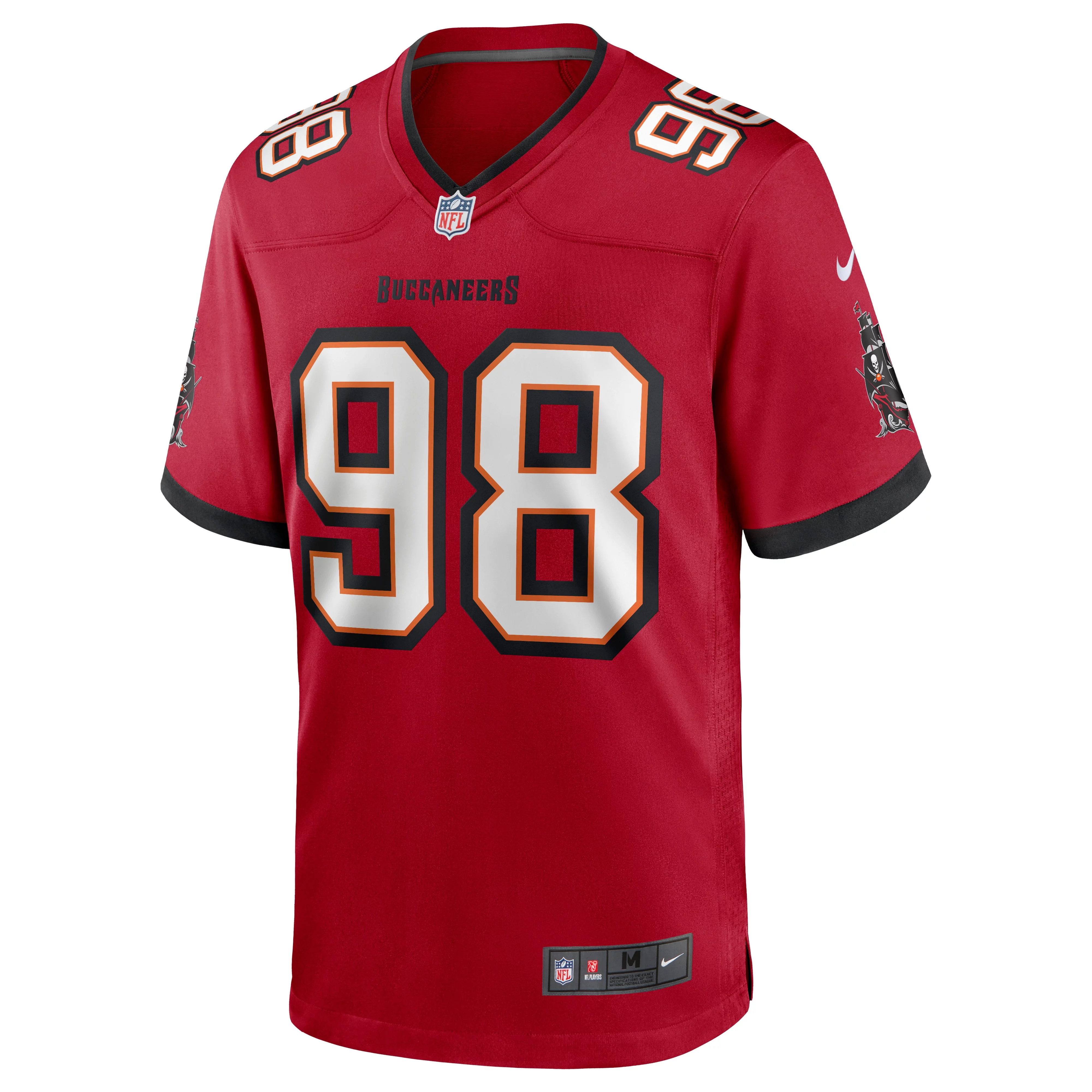 Men's Nike Anthony Nelson Red Tampa Bay Buccaneers Game Jersey