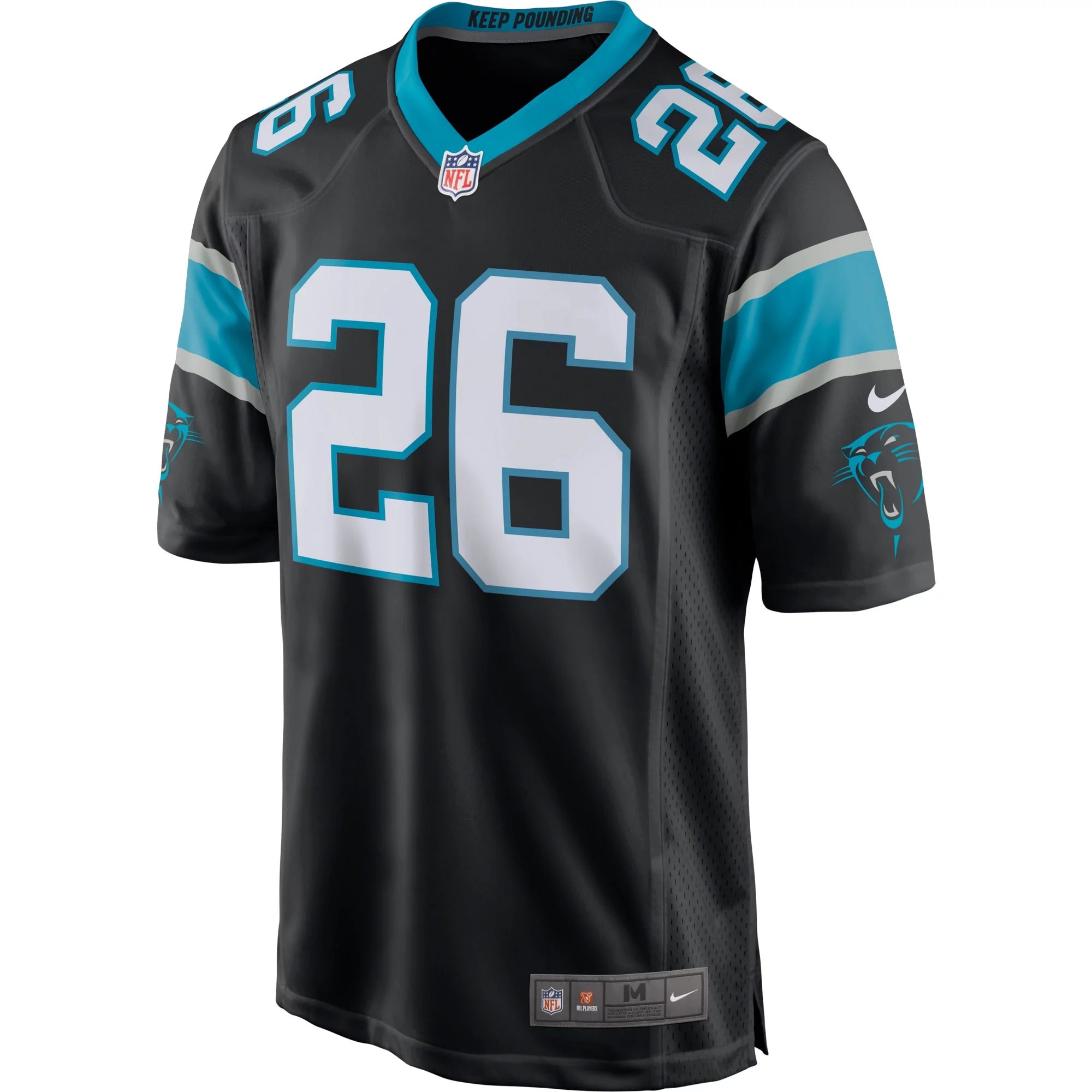 Men's Nike Donte Jackson Black Carolina Panthers Game Jersey