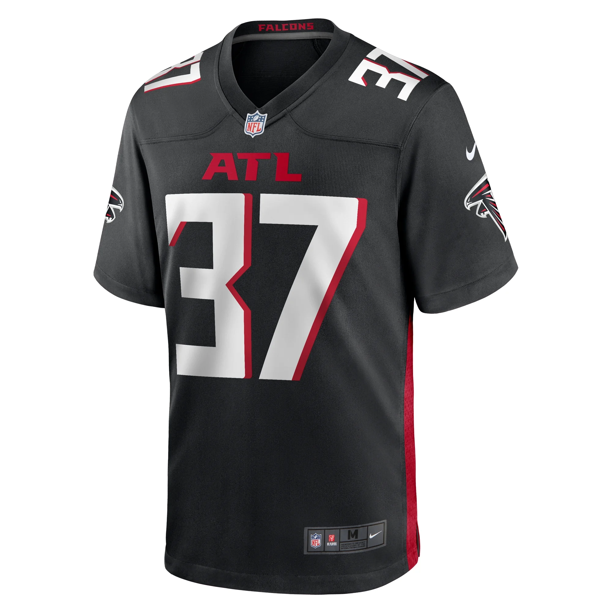 Men's Nike DeMarcco Hellams Black Atlanta Falcons Team Game Jersey