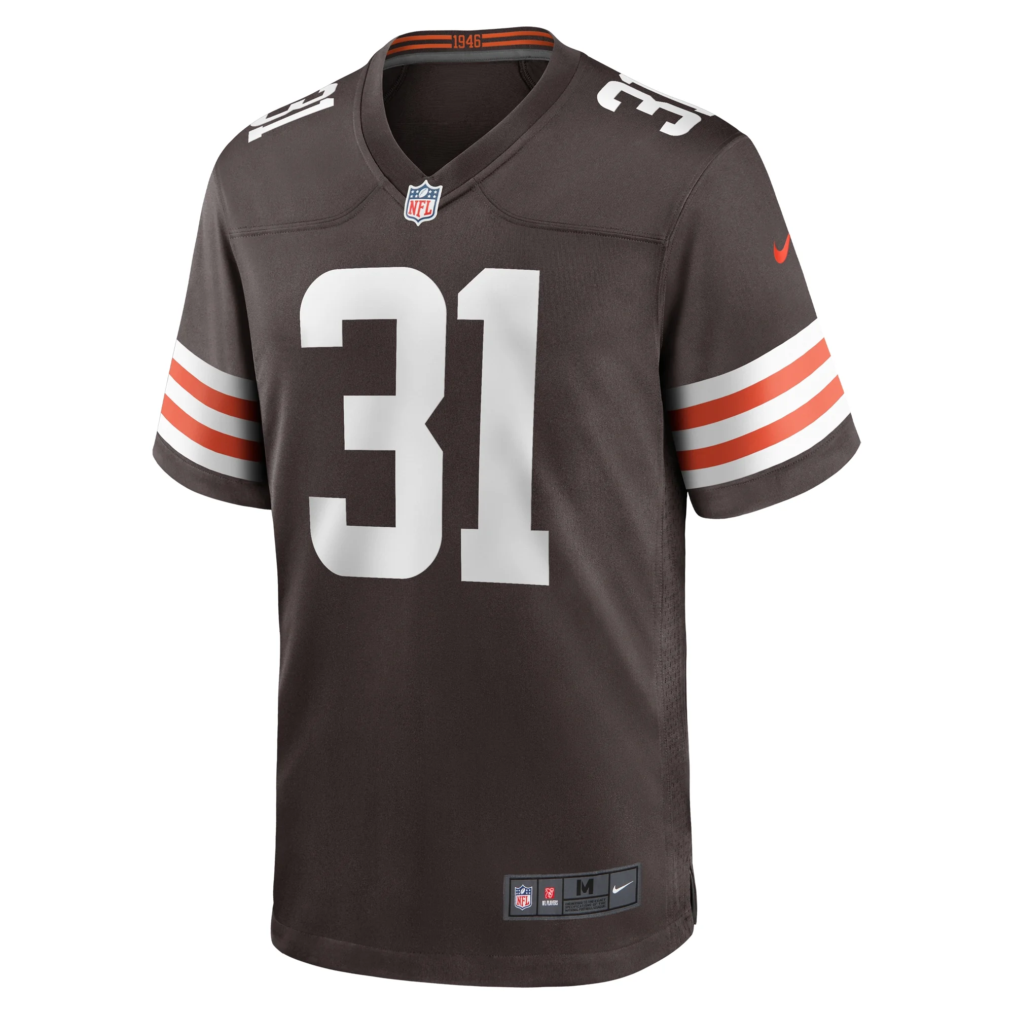 Men's Nike Vincent Gray Brown Cleveland Browns Team Game Jersey