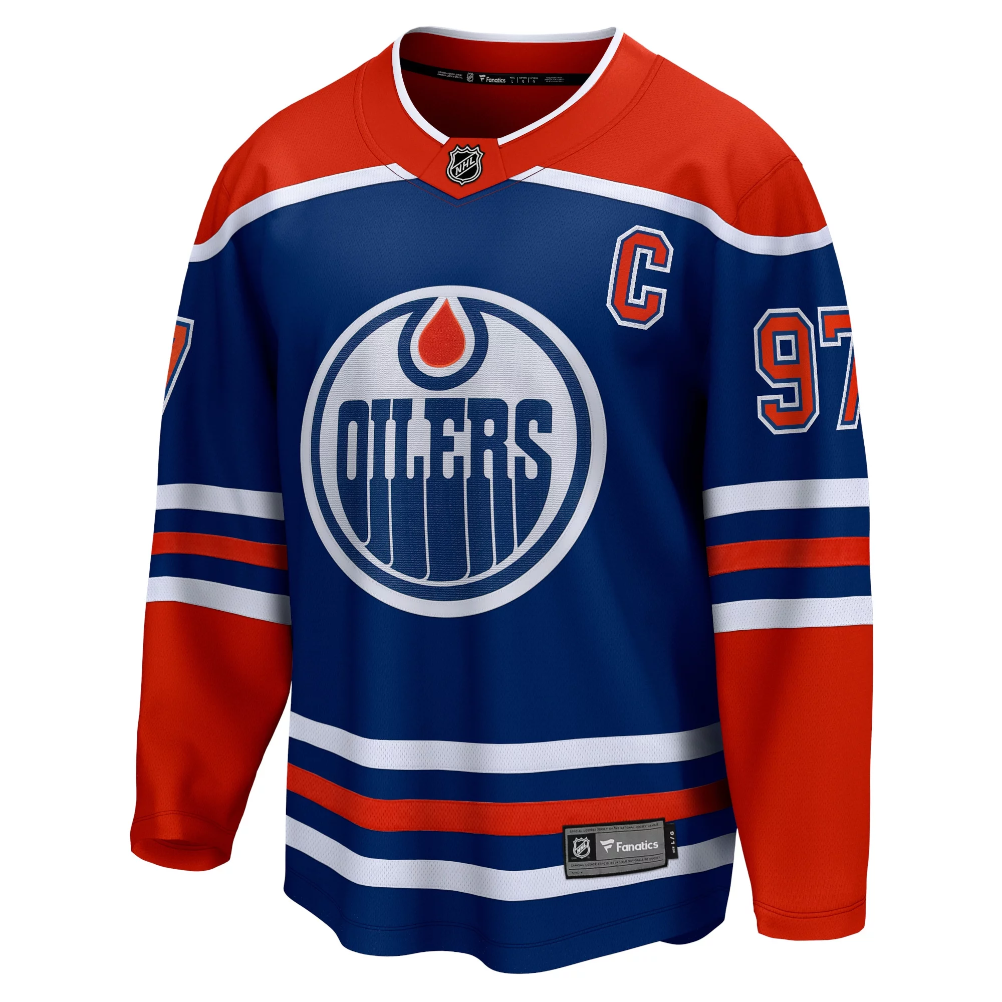 Men's Fanatics Connor McDavid Royal Edmonton Oilers Home Premier Breakaway Player Jersey