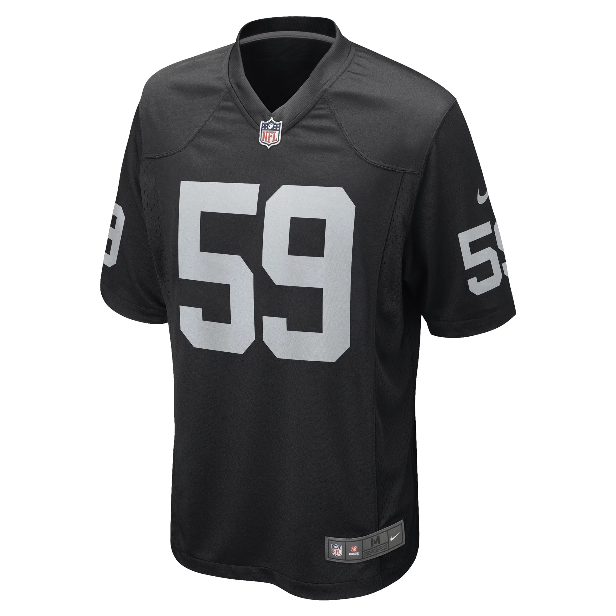 Men's Nike Luke Masterson Black Las Vegas Raiders Game Player Jersey