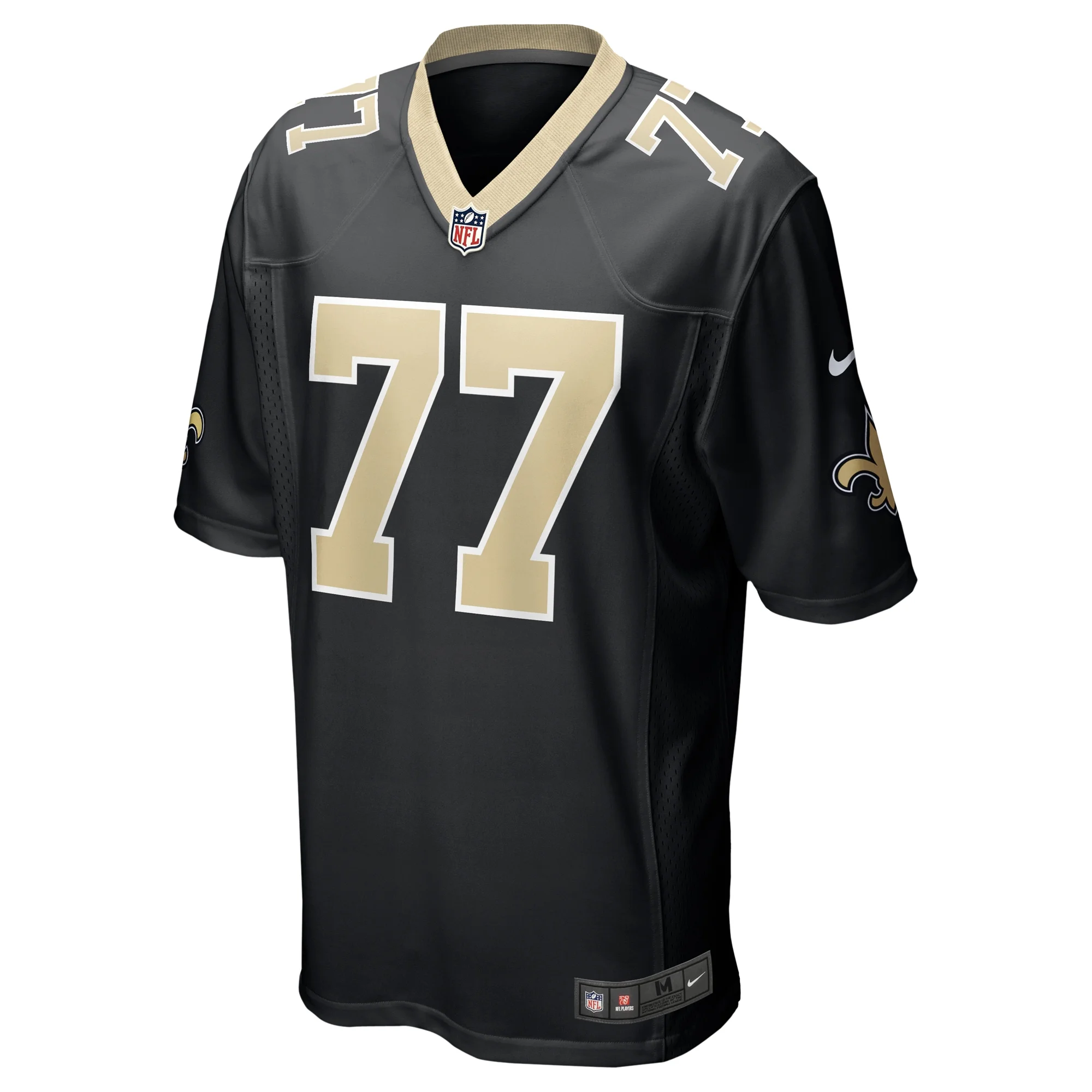 Men's Nike Cameron Erving Black New Orleans Saints Game Jersey