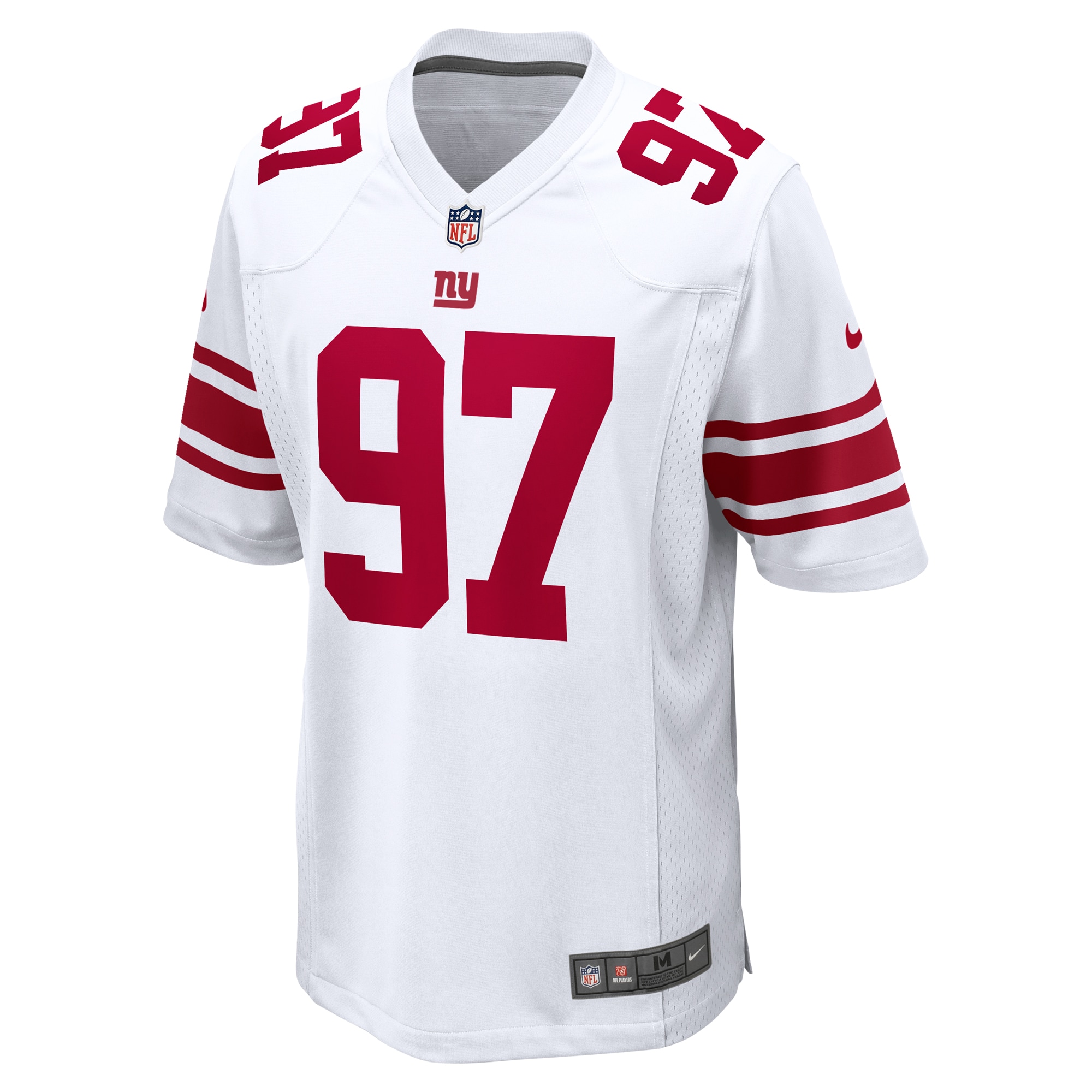 Men's Nike Dexter Lawrence II White New York Giants Game Player Jersey