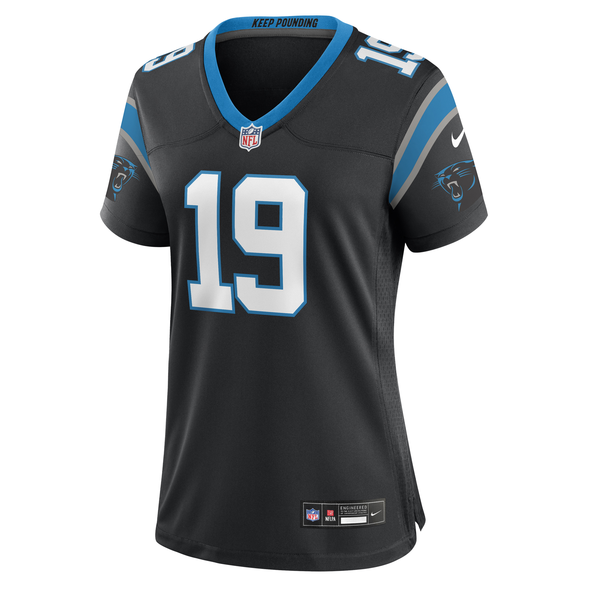 Women's Nike Adam Thielen Black Carolina Panthers Team Game Jersey