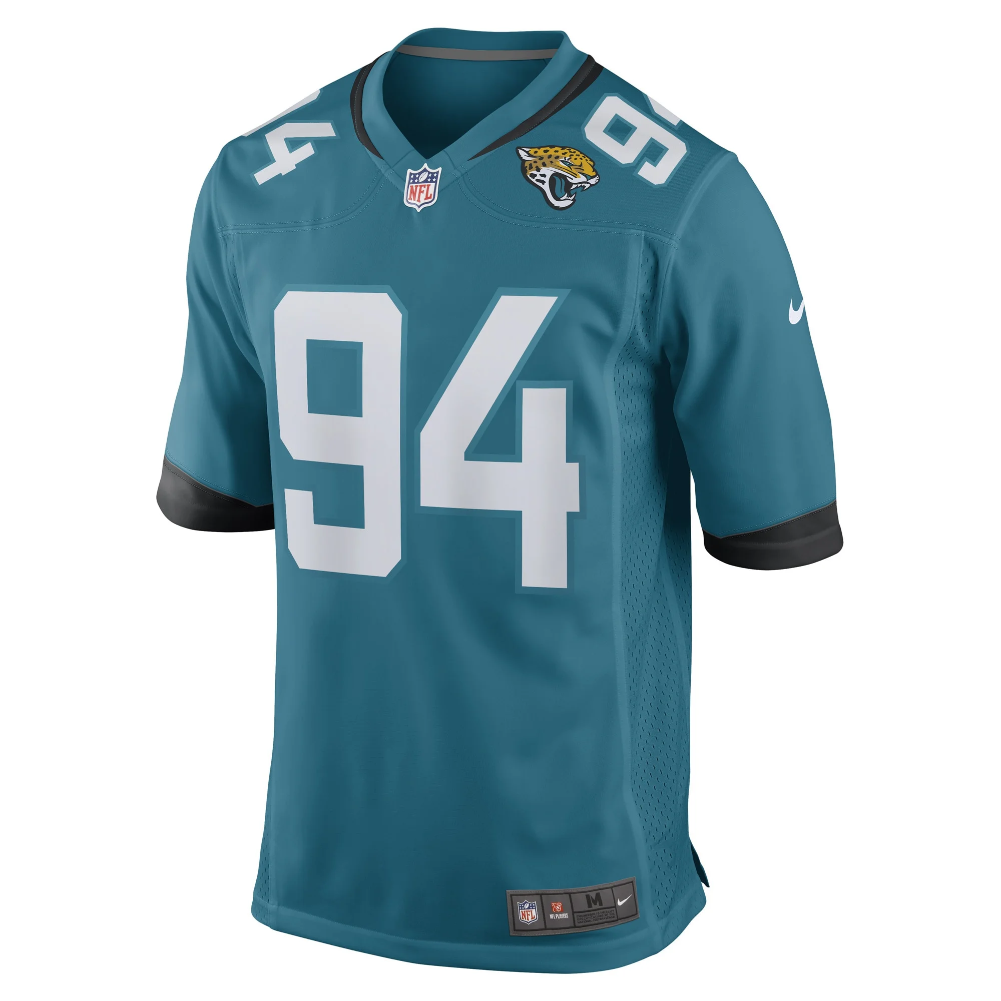 Men's Nike Folorunso Fatukasi Teal Jacksonville Jaguars Game Player Jersey