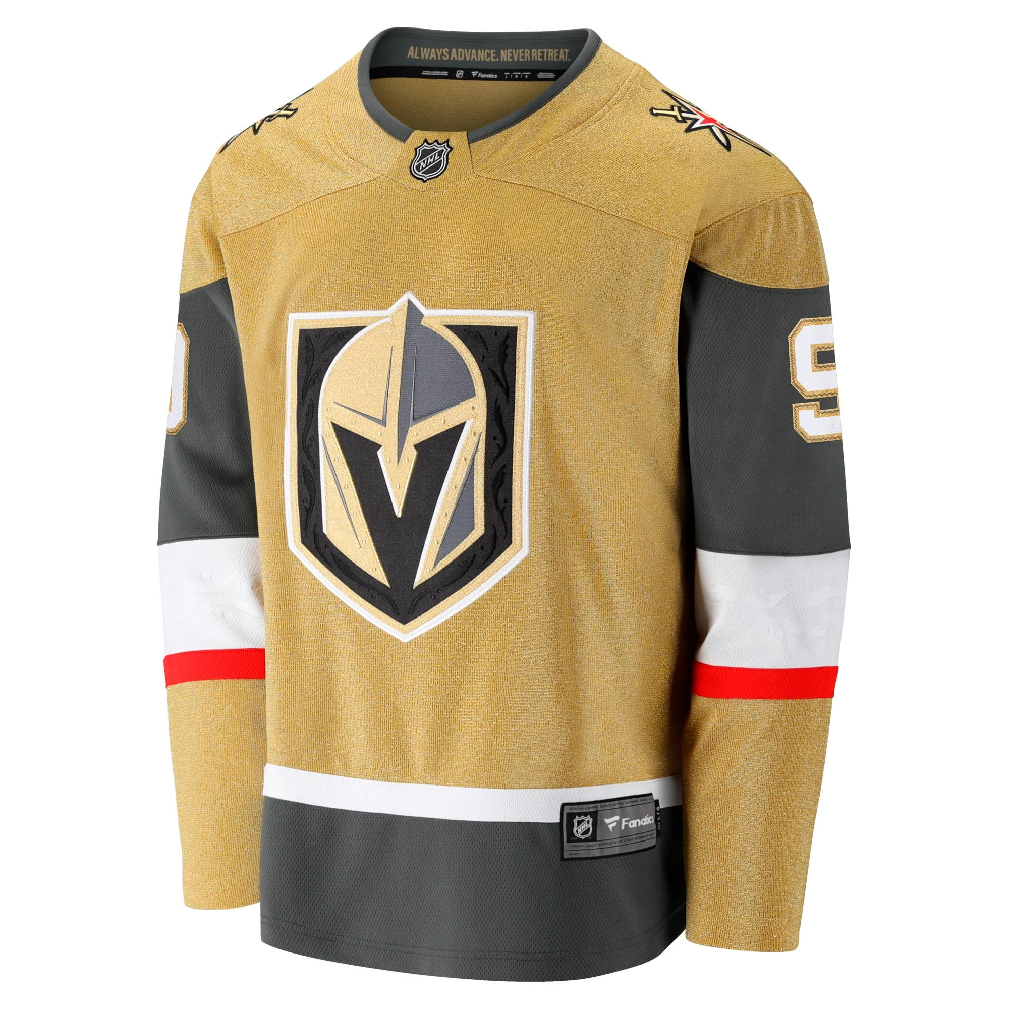 Men's Fanatics Branded Jack Eichel Gold Vegas Golden Knights Home Breakaway Jersey