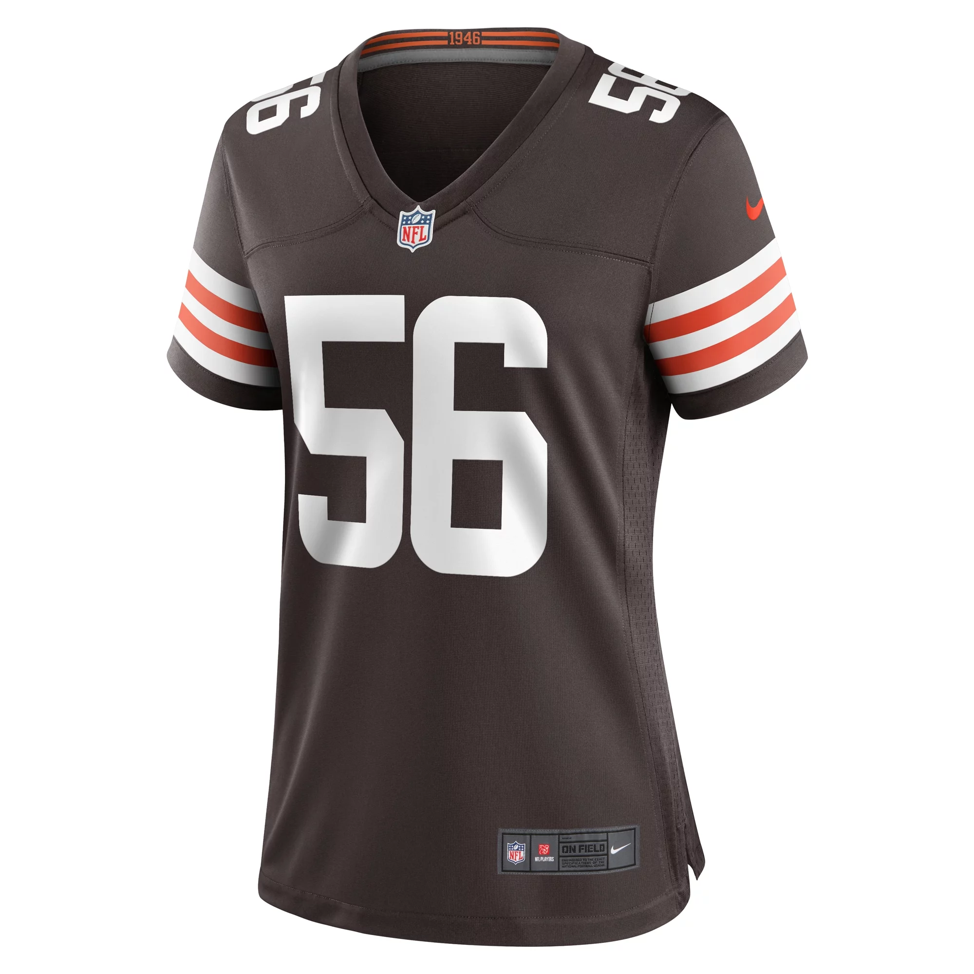 Women's Nike Luke Wypler Brown Cleveland Browns Team Game Jersey