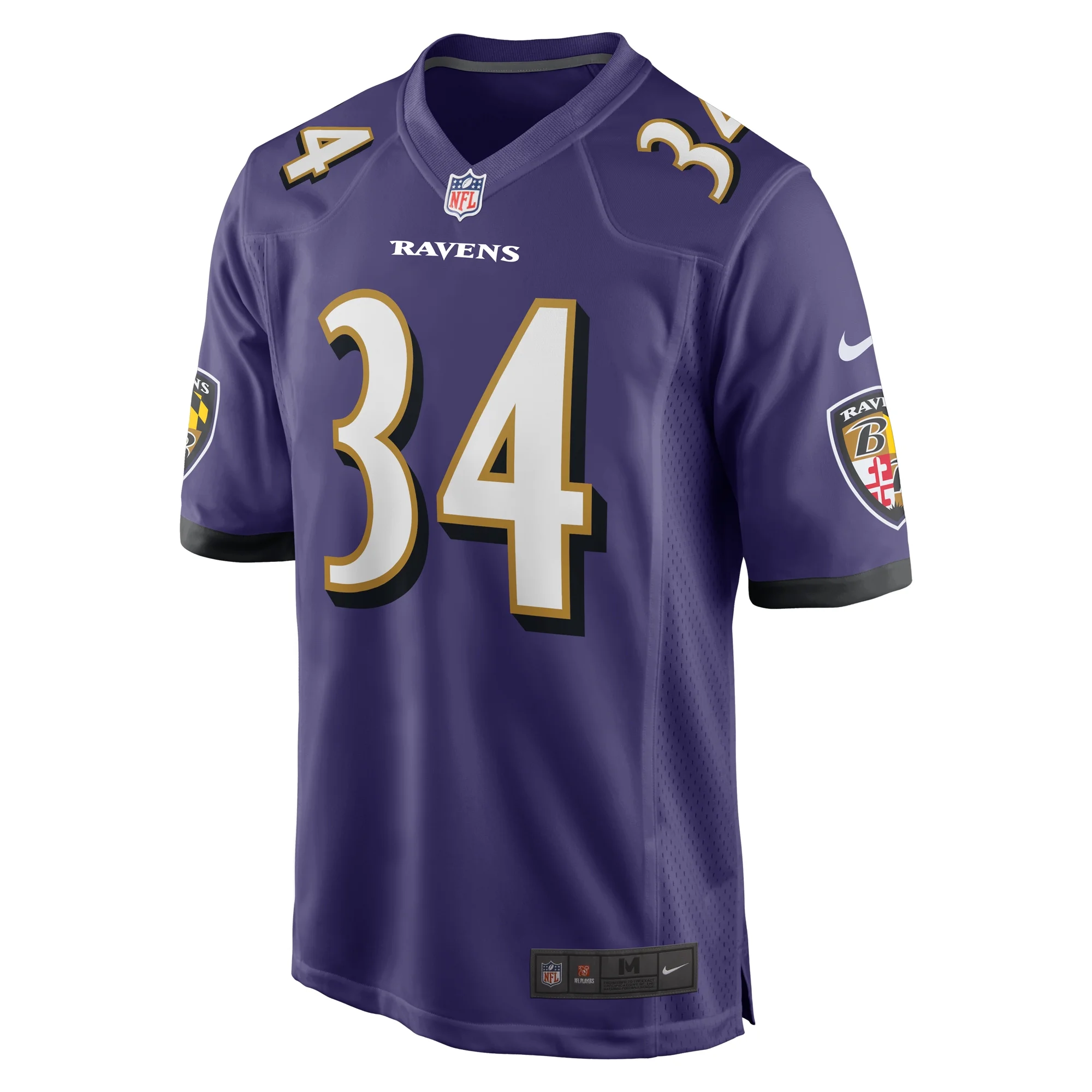 Men's Nike Keaton Mitchell Purple Baltimore Ravens Game Jersey
