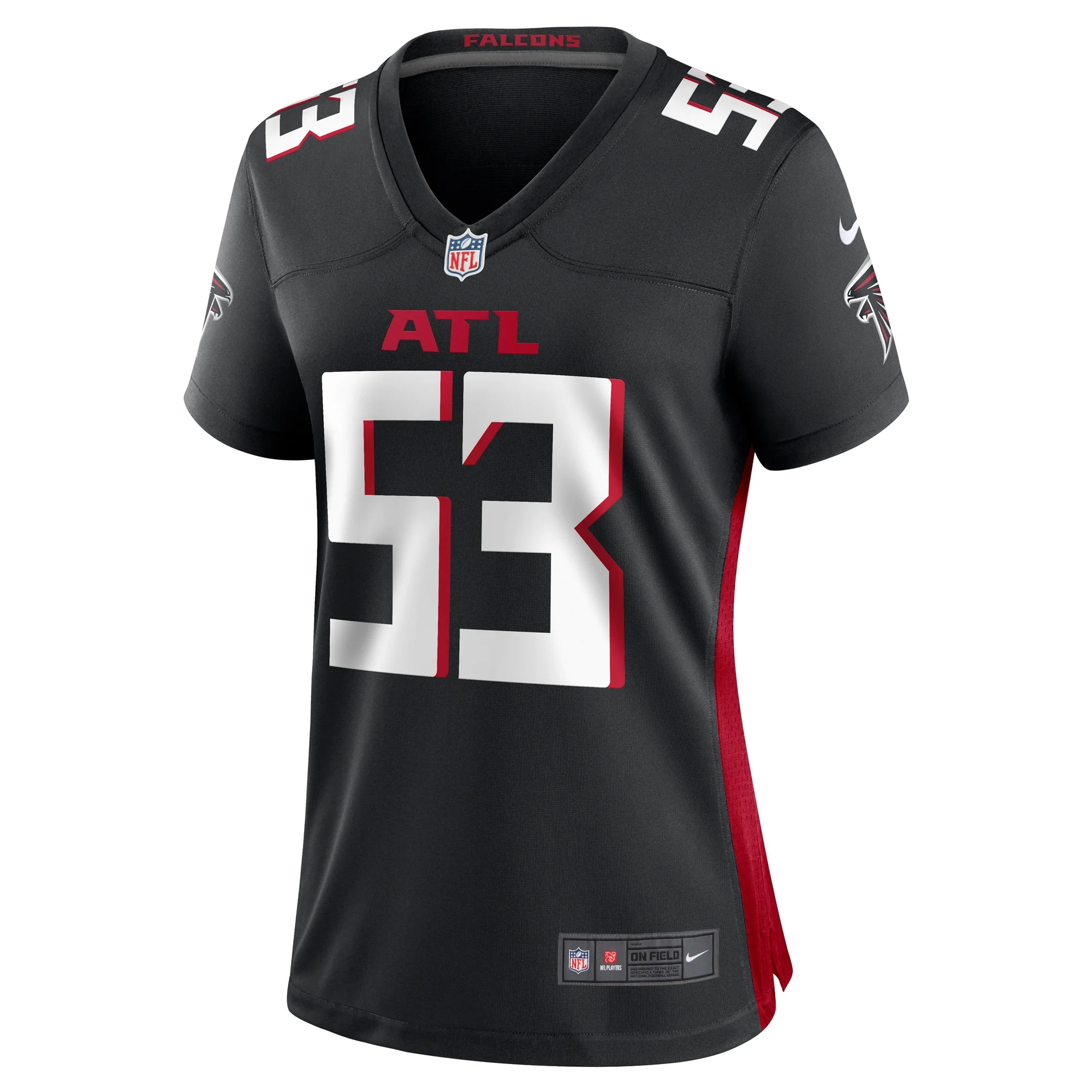 Women's Nike Nate Landman Black Atlanta Falcons Team Game Jersey